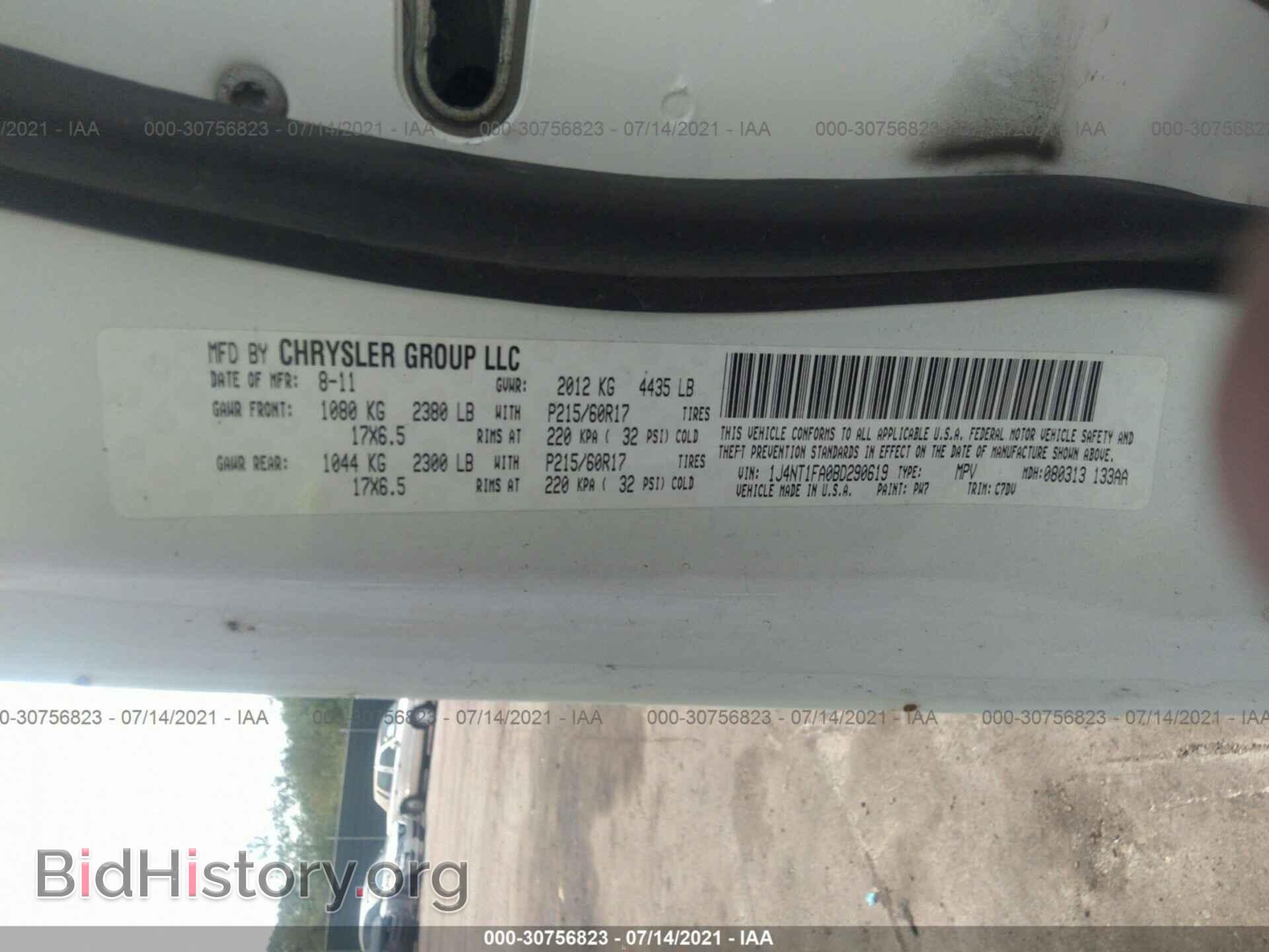 2011 JEEP COMPASS - VIN: 1J4NT1FA0BD290619 - Фото 9