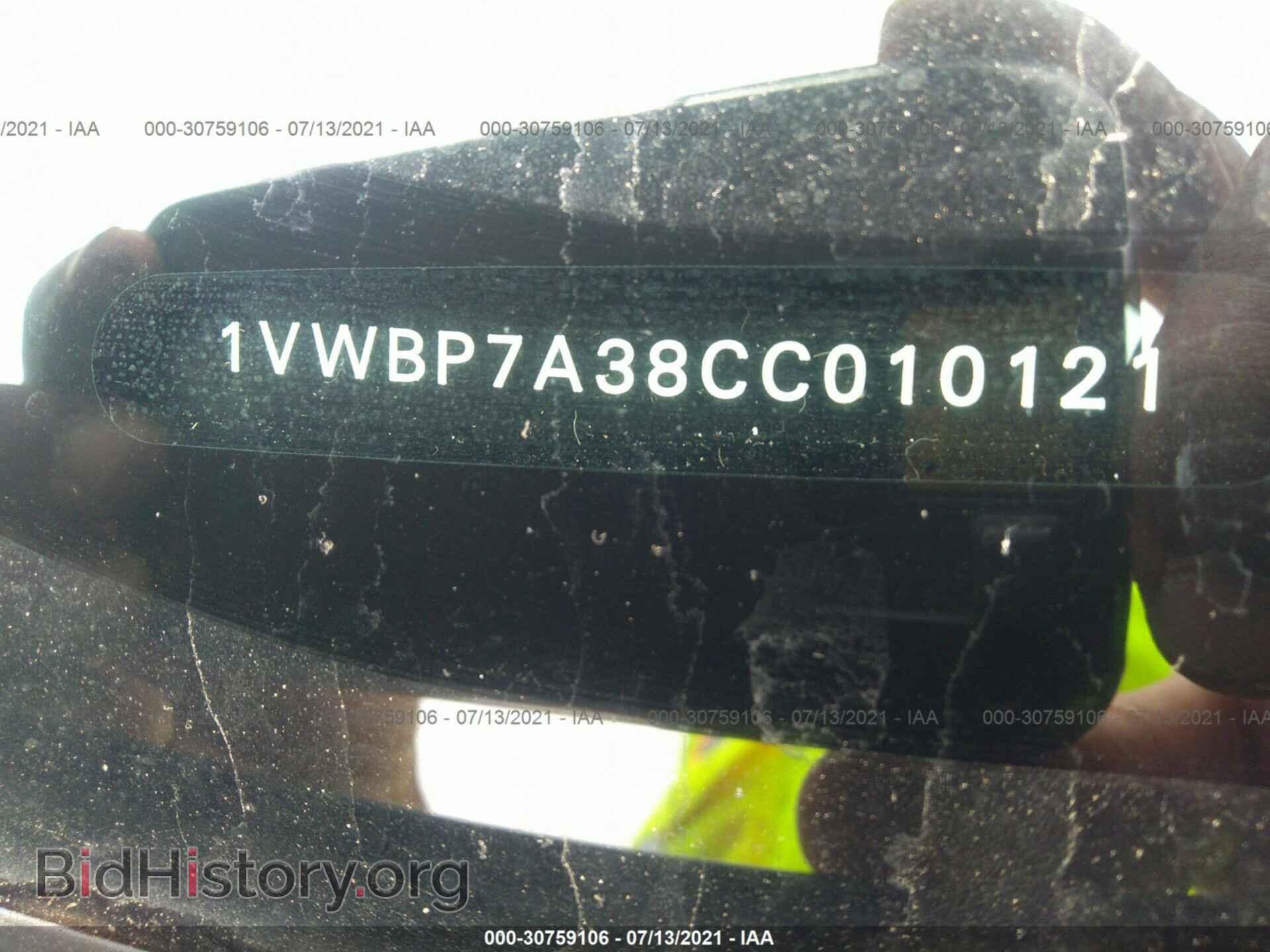 2012 VOLKSWAGEN PASSAT - VIN: 1VWBP7A38CC010121 - Фото 9