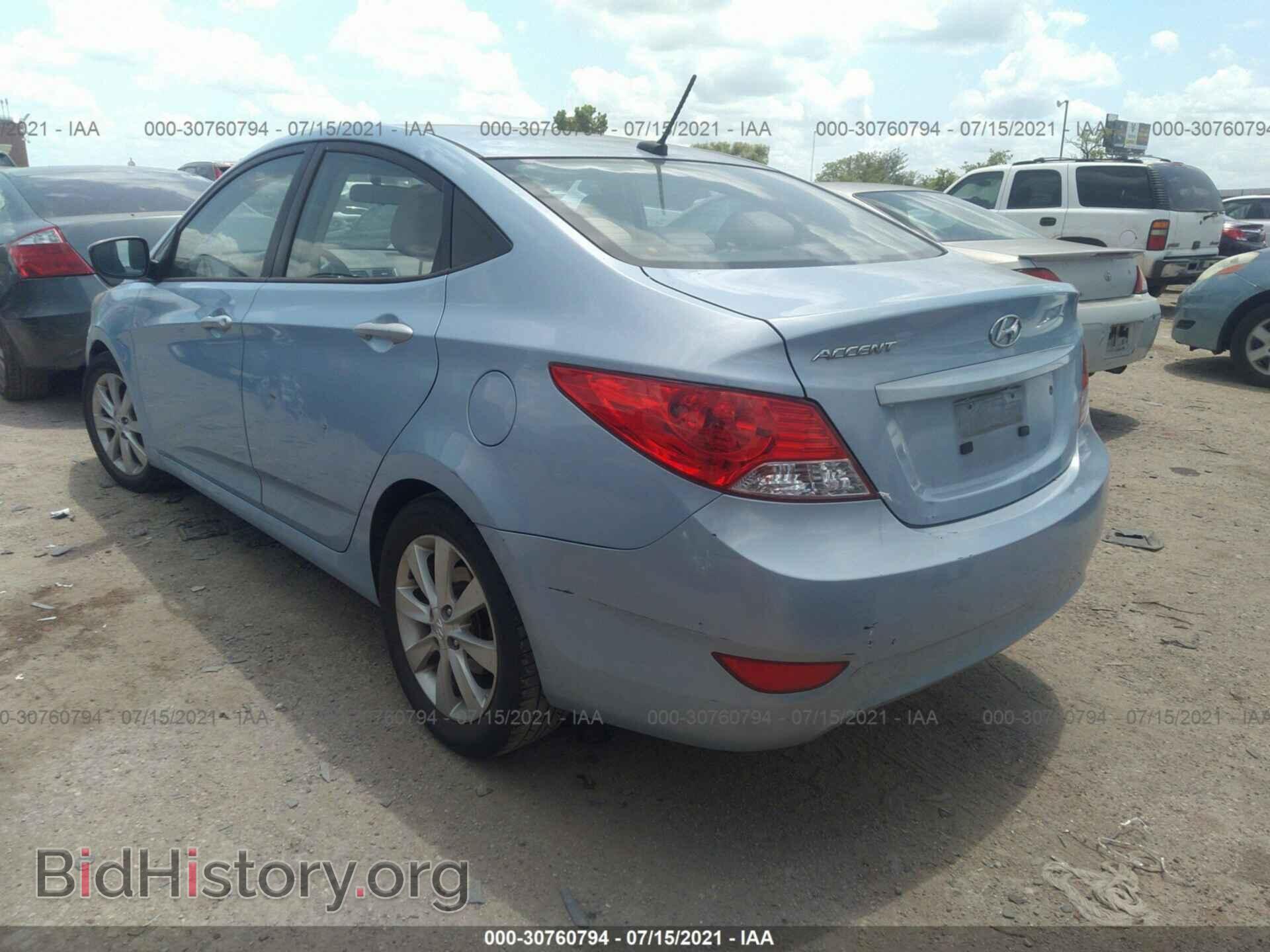 2013 HYUNDAI ACCENT - VIN: KMHCU4AE1DU494897 - Фото 3