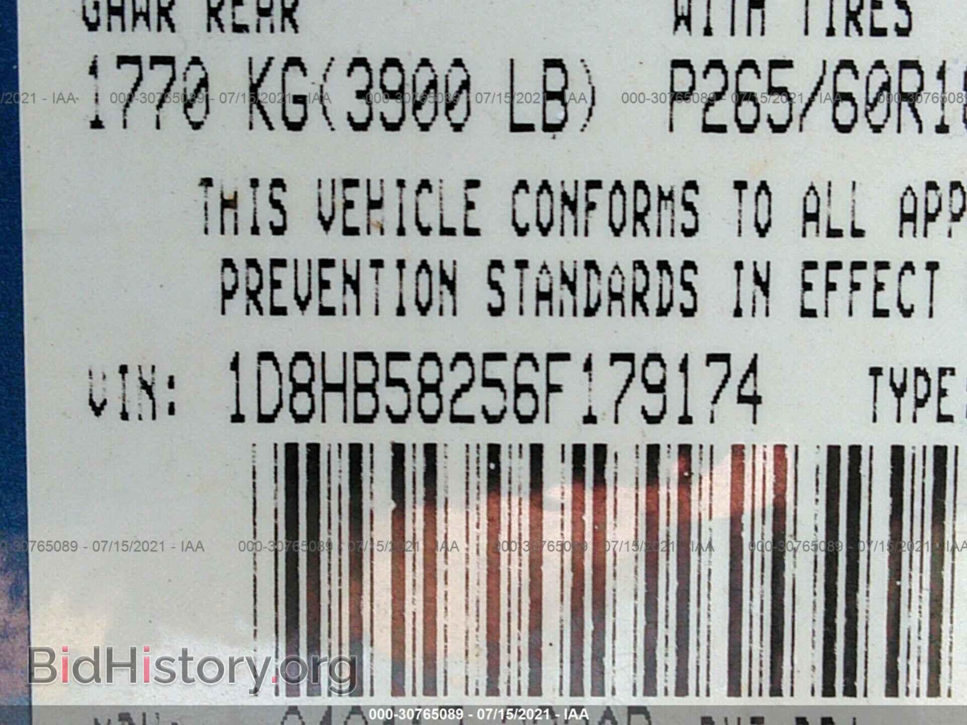 2006 DODGE DURANGO - VIN: 1D8HB58256F179174 - Фото 9