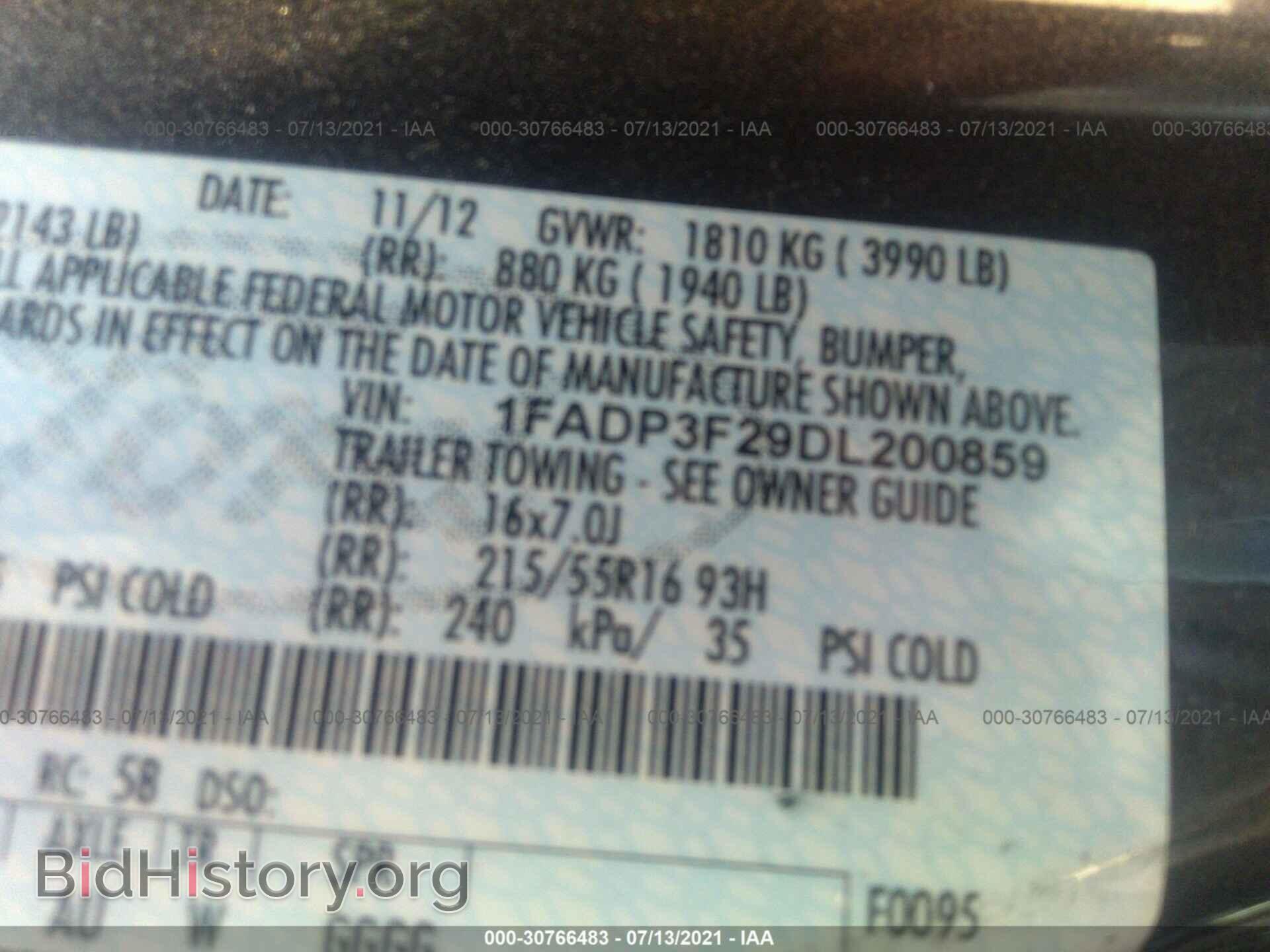 2013 FORD FOCUS - VIN: 1FADP3F29DL200859 - Photo 9