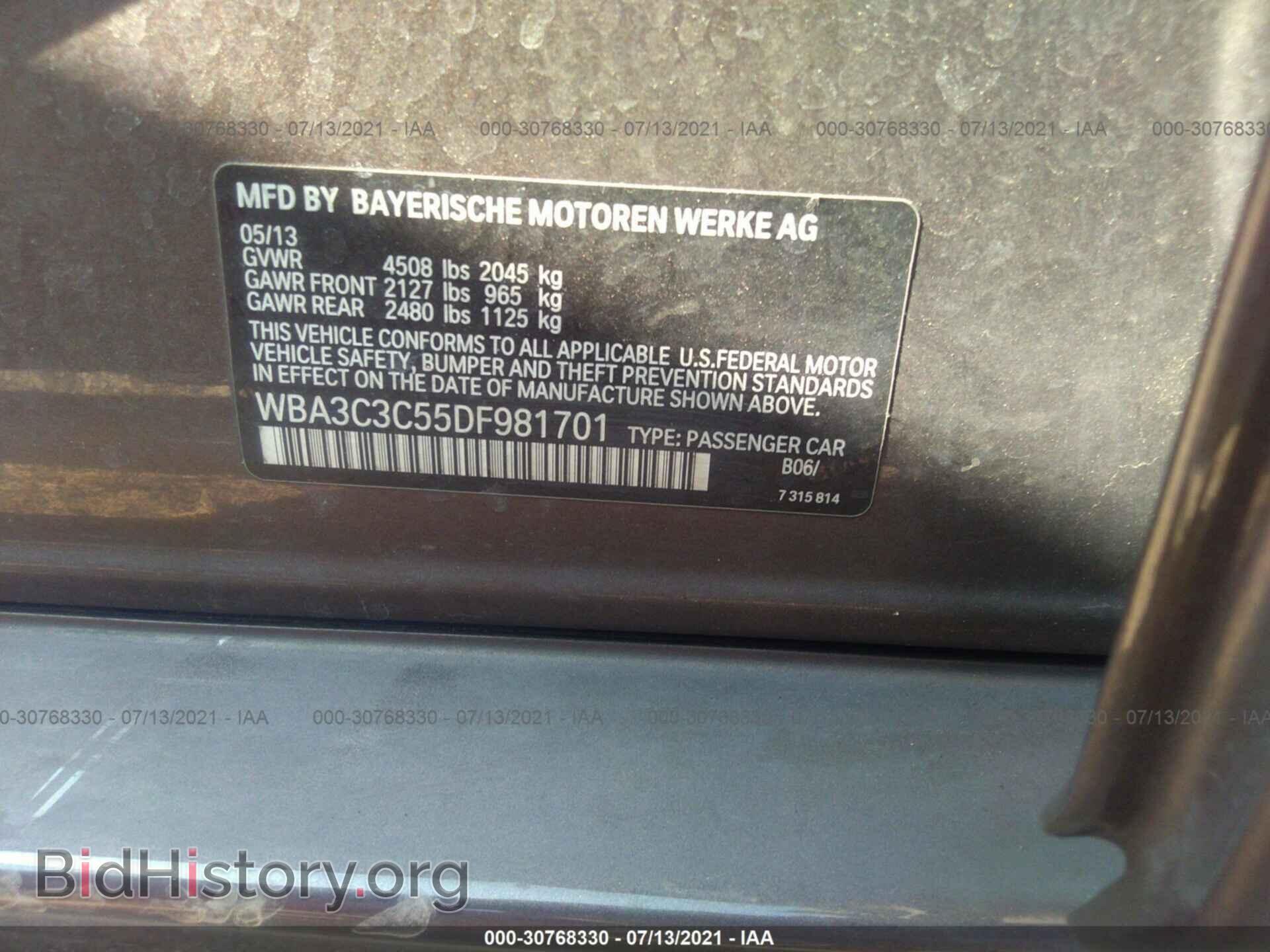 2013 BMW 3 SERIES - VIN: WBA3C3C55DF981701 - Фото 9