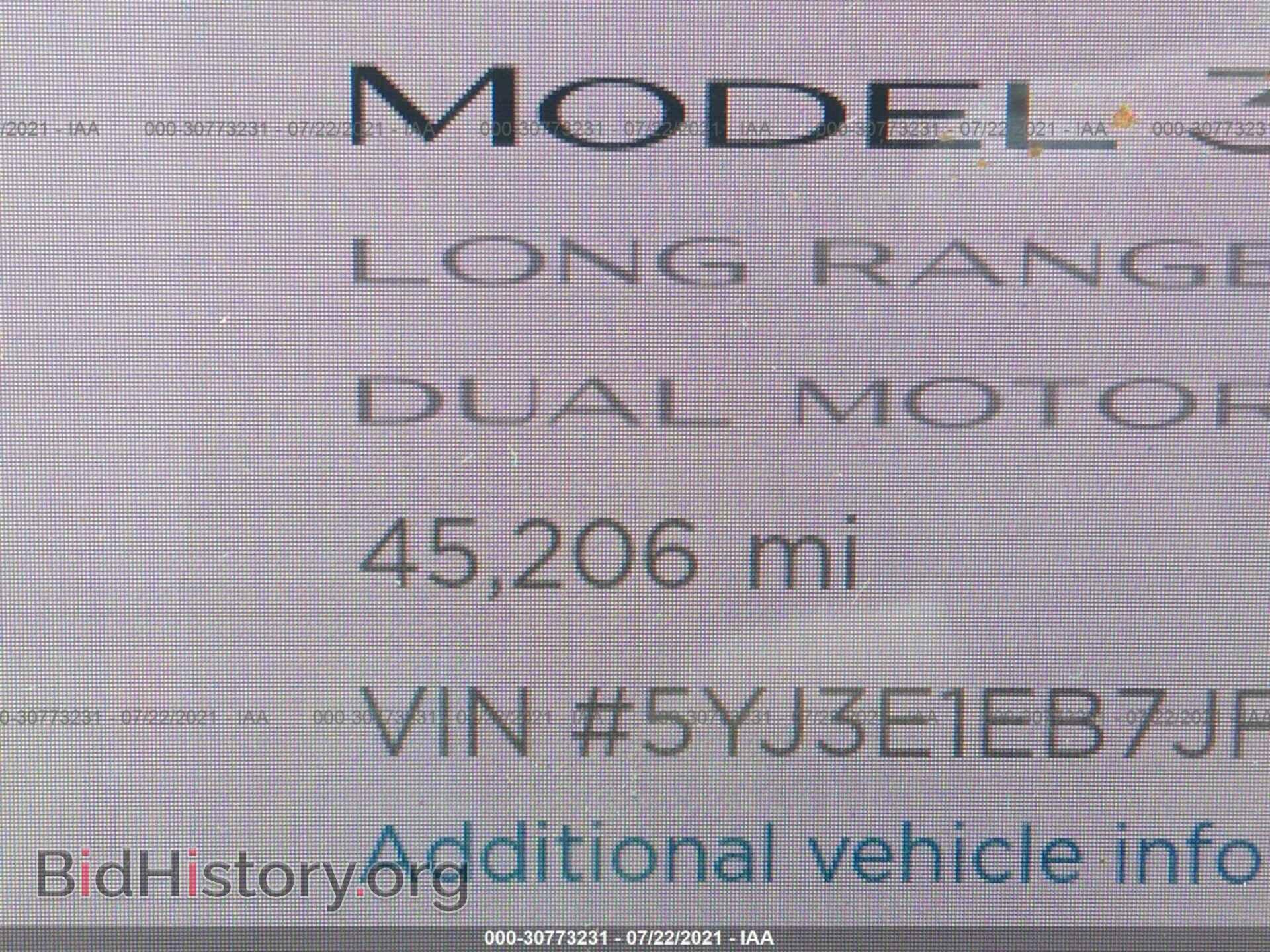 2018 TESLA MODEL 3 - VIN: 5YJ3E1EB7JF085453 - Photo 7