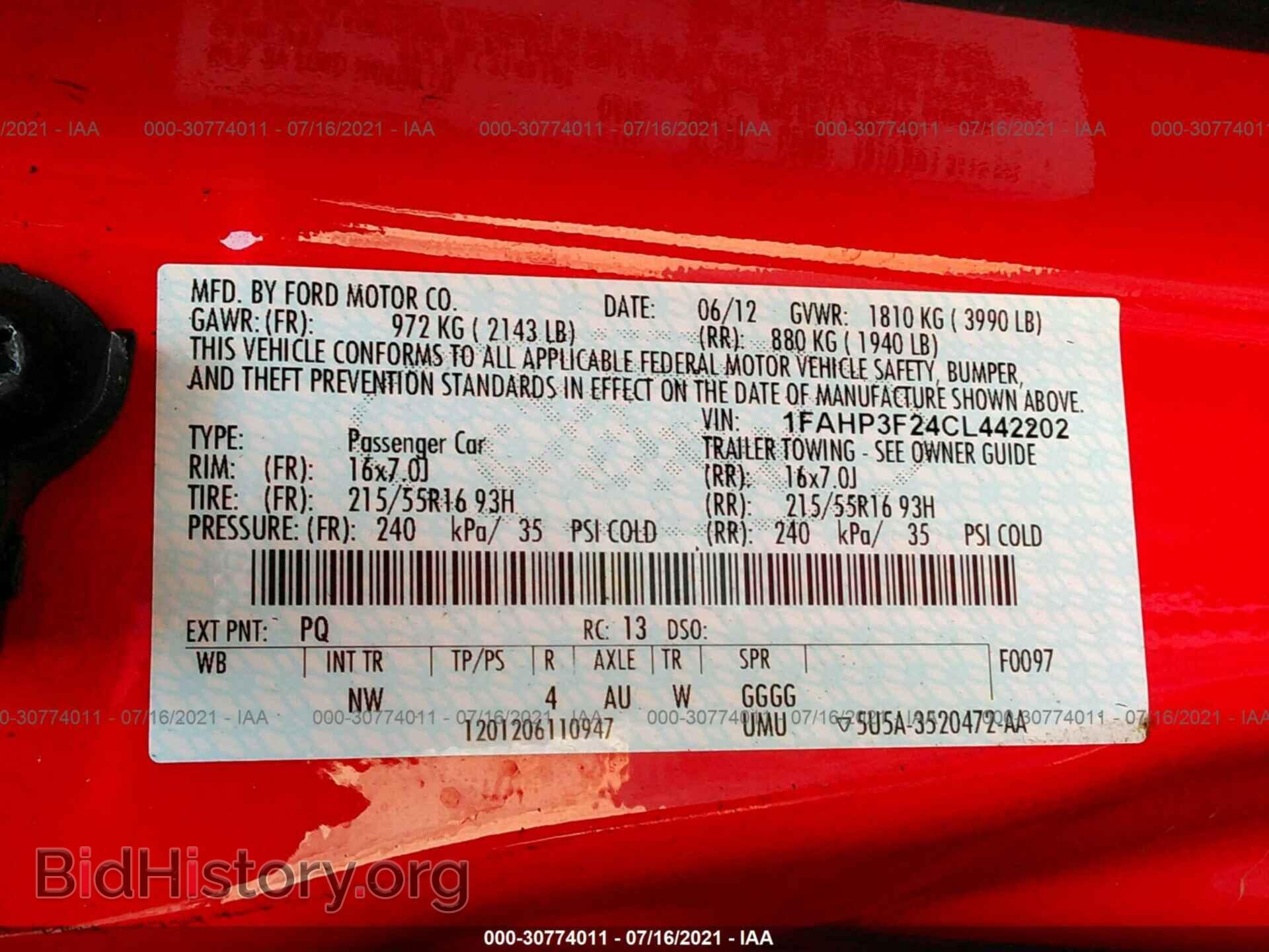 2012 FORD FOCUS - VIN: 1FAHP3F24CL442202 - Photo 9
