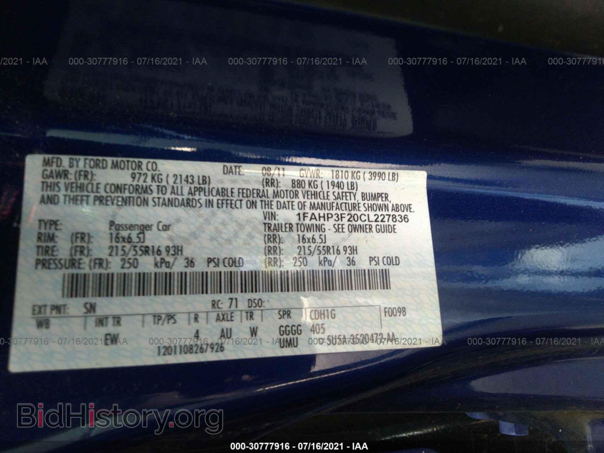 2012 FORD FOCUS - VIN: 1FAHP3F20CL227836 - Photo 9