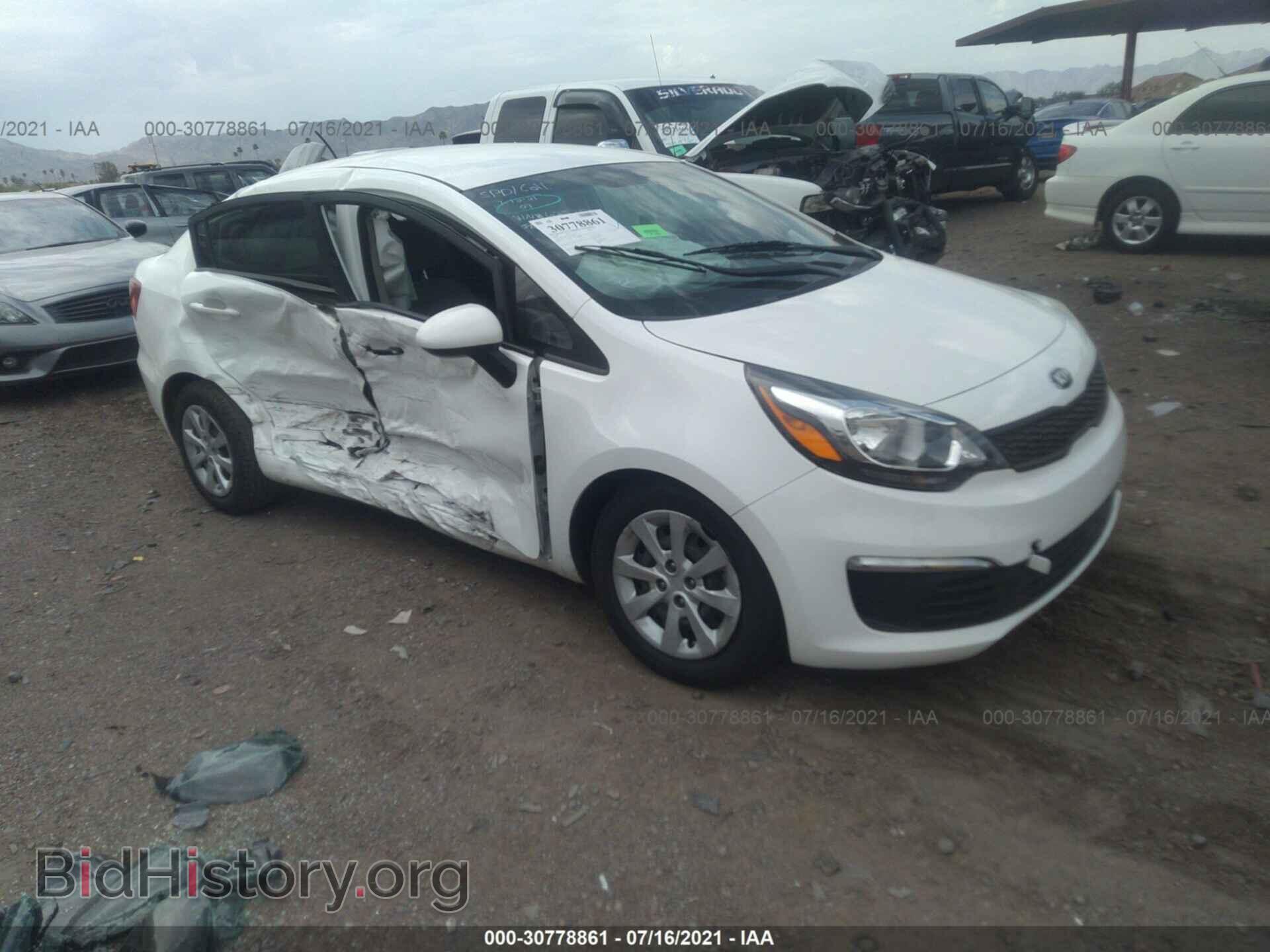 Фотография KNADM4A36G6625237 - KIA RIO 2016