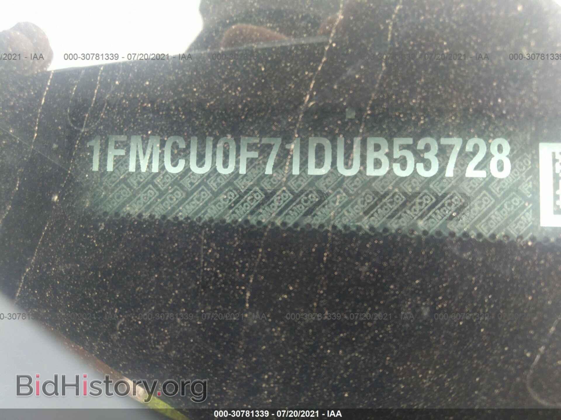 2013 FORD ESCAPE - VIN: 1FMCU0F71DUB53728 - Фото 9