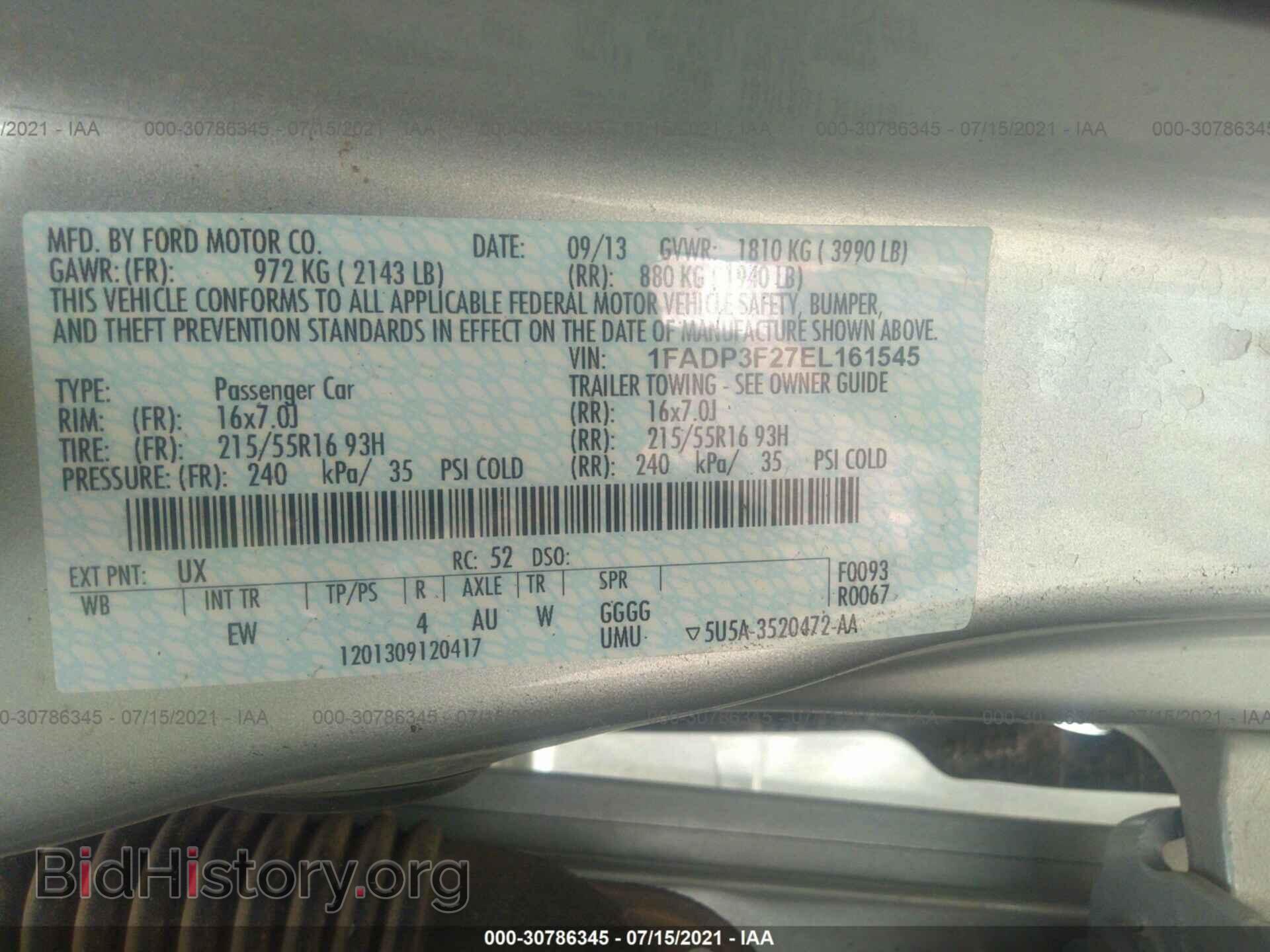 2014 FORD FOCUS - VIN: 1FADP3F27EL161545 - Photo 9