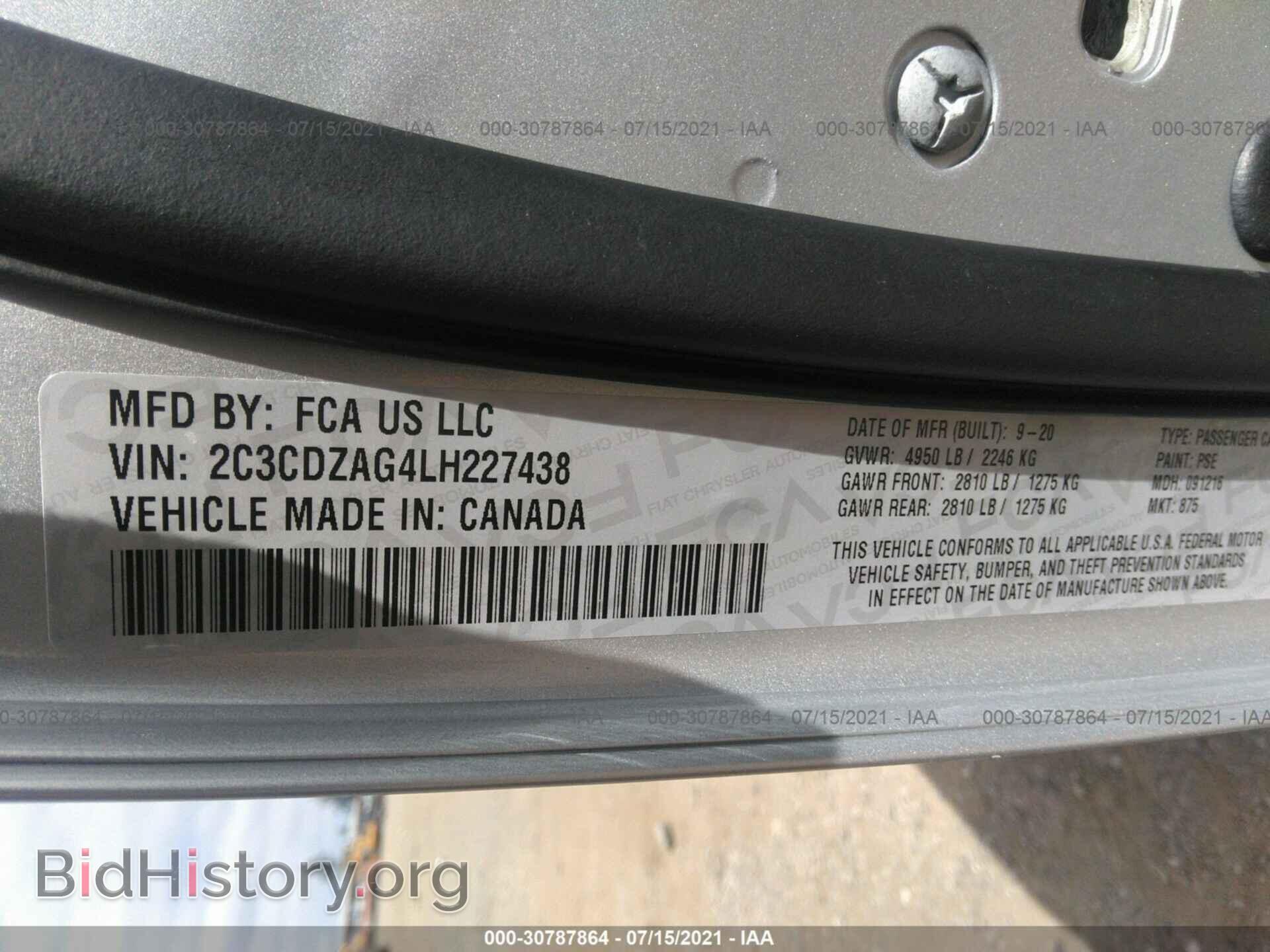 2020 DODGE CHALLENGER - VIN: 2C3CDZAG4LH227438 - Photo 9