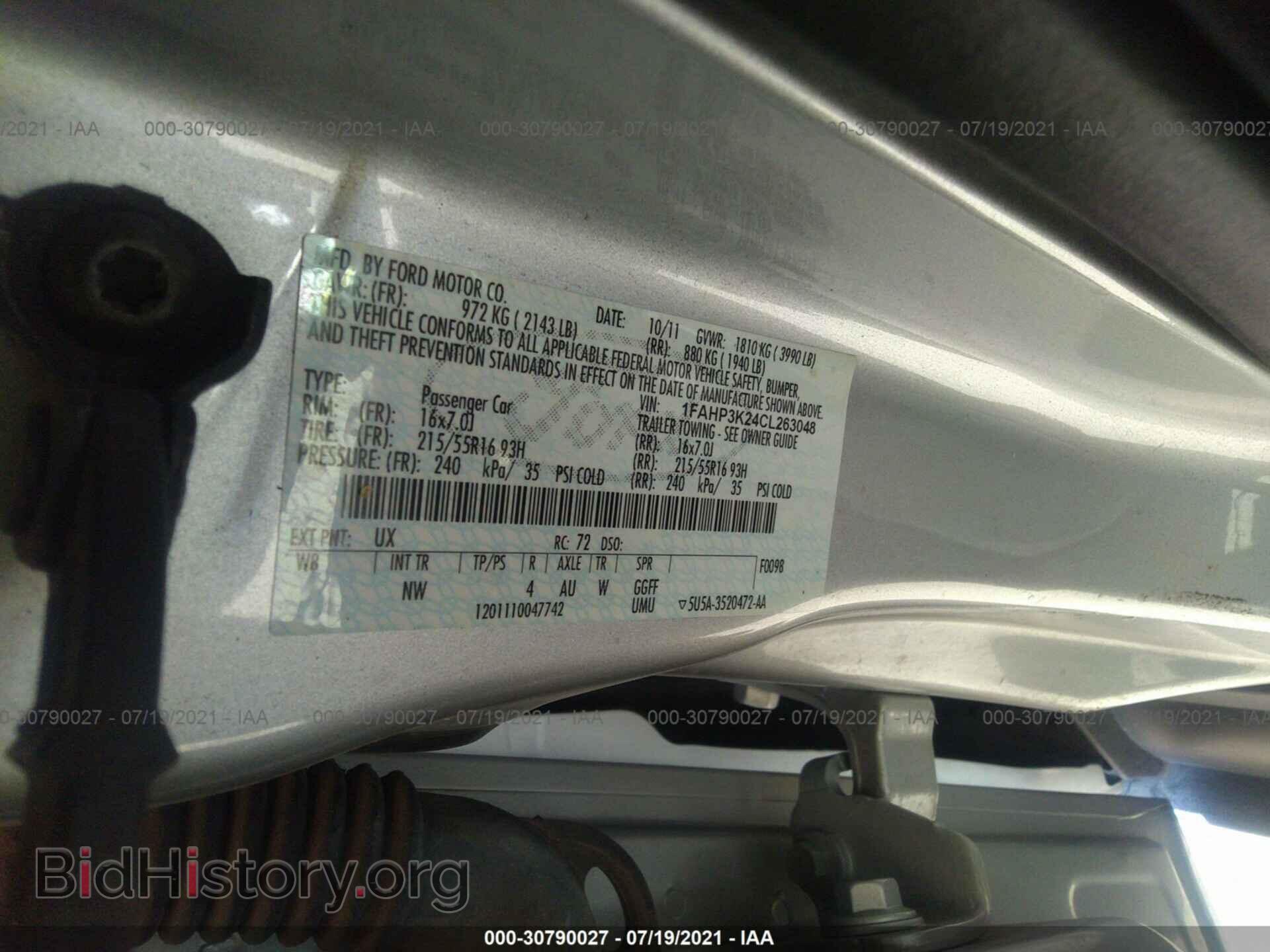2012 FORD FOCUS - VIN: 1FAHP3K24CL263048 - Фото 9
