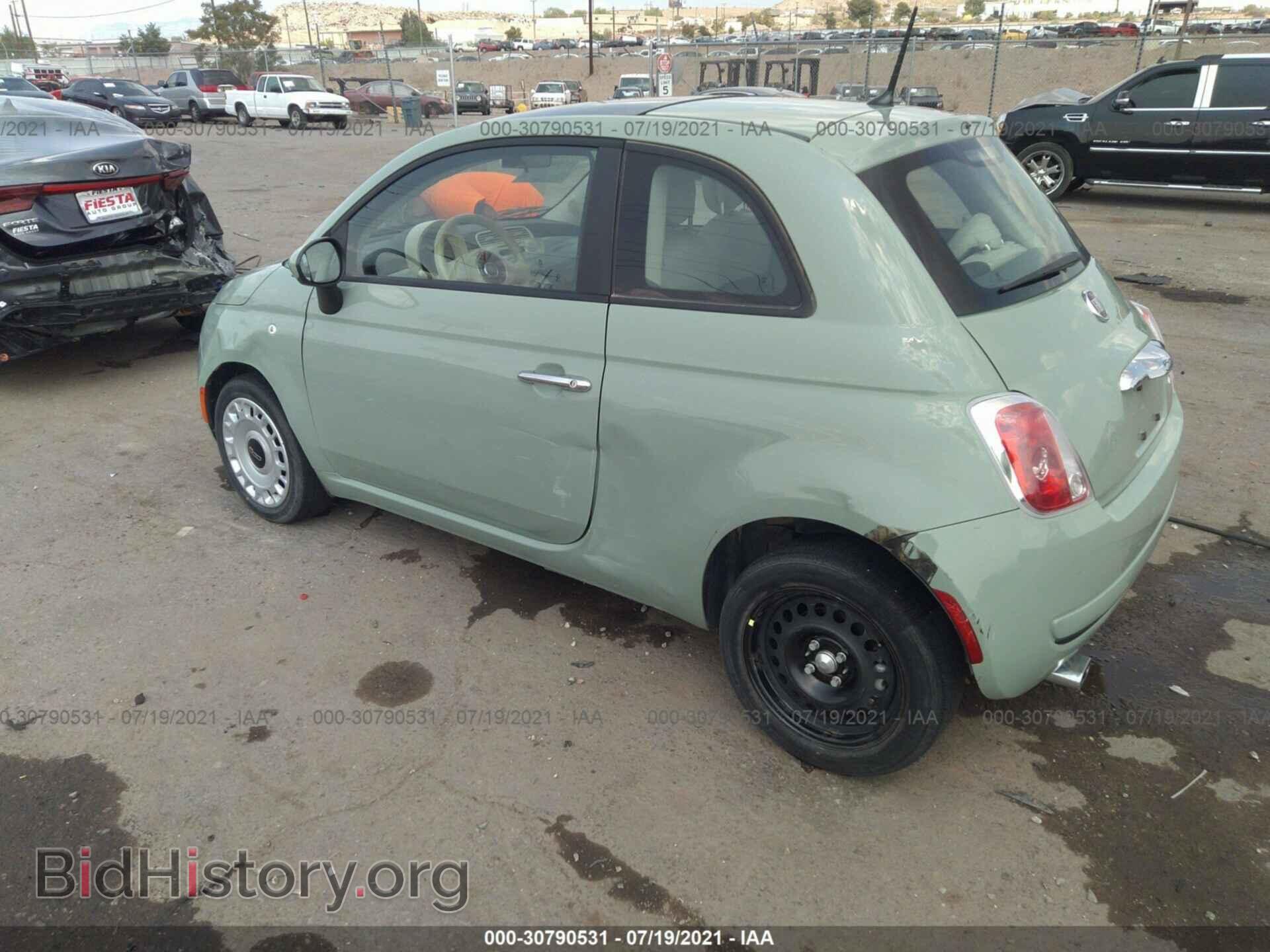 2013 FIAT 500 - VIN: 3C3CFFAR1DT728001 - Фото 3