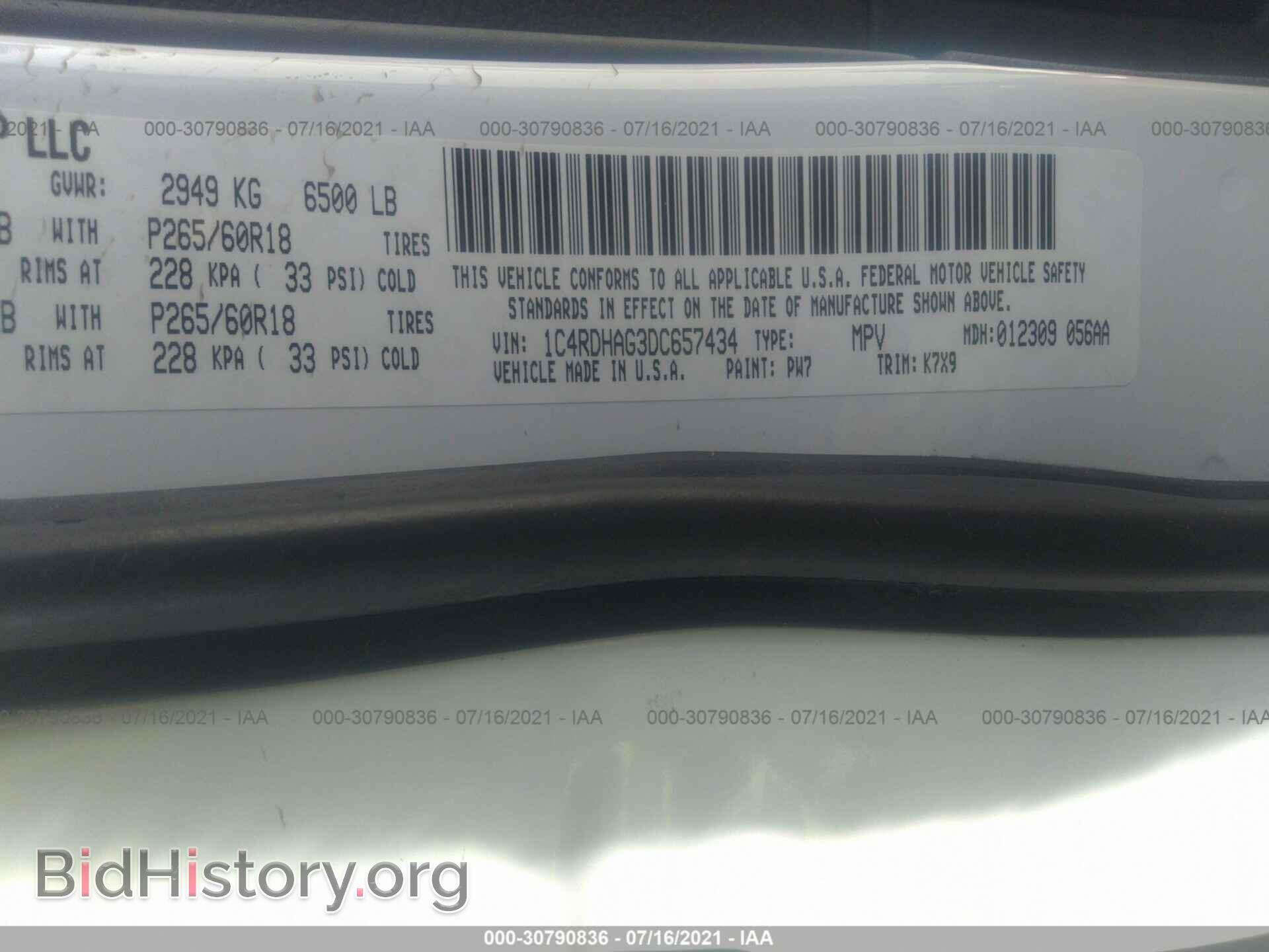 2013 DODGE DURANGO - VIN: 1C4RDHAG3DC657434 - Фото 9