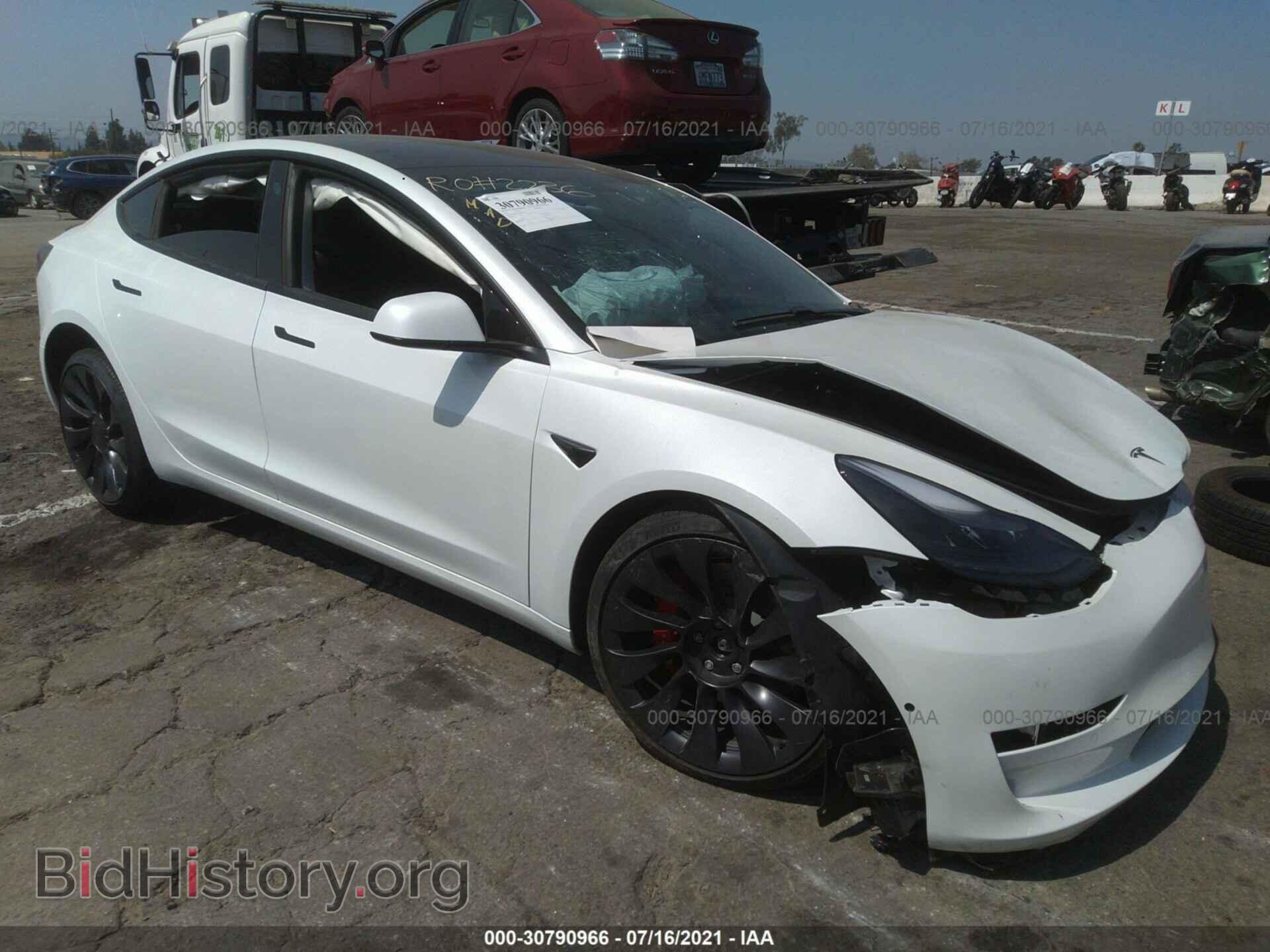Photo 5YJ3E1EC9MF876239 - TESLA MODEL 3 2021