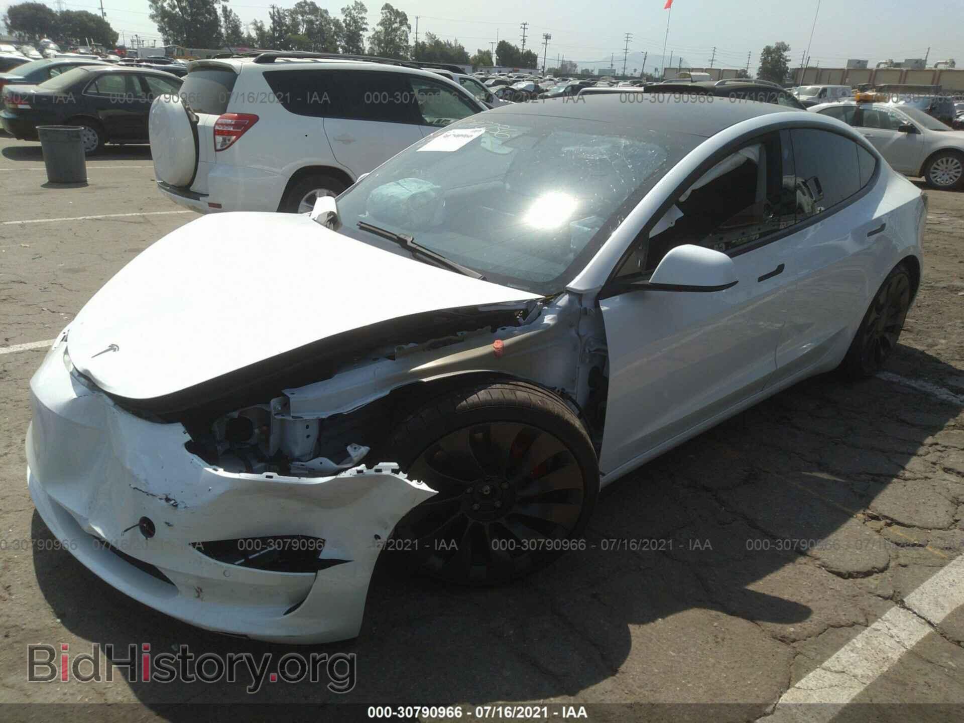 2021 TESLA MODEL 3 - VIN: 5YJ3E1EC9MF876239 - Фото 2