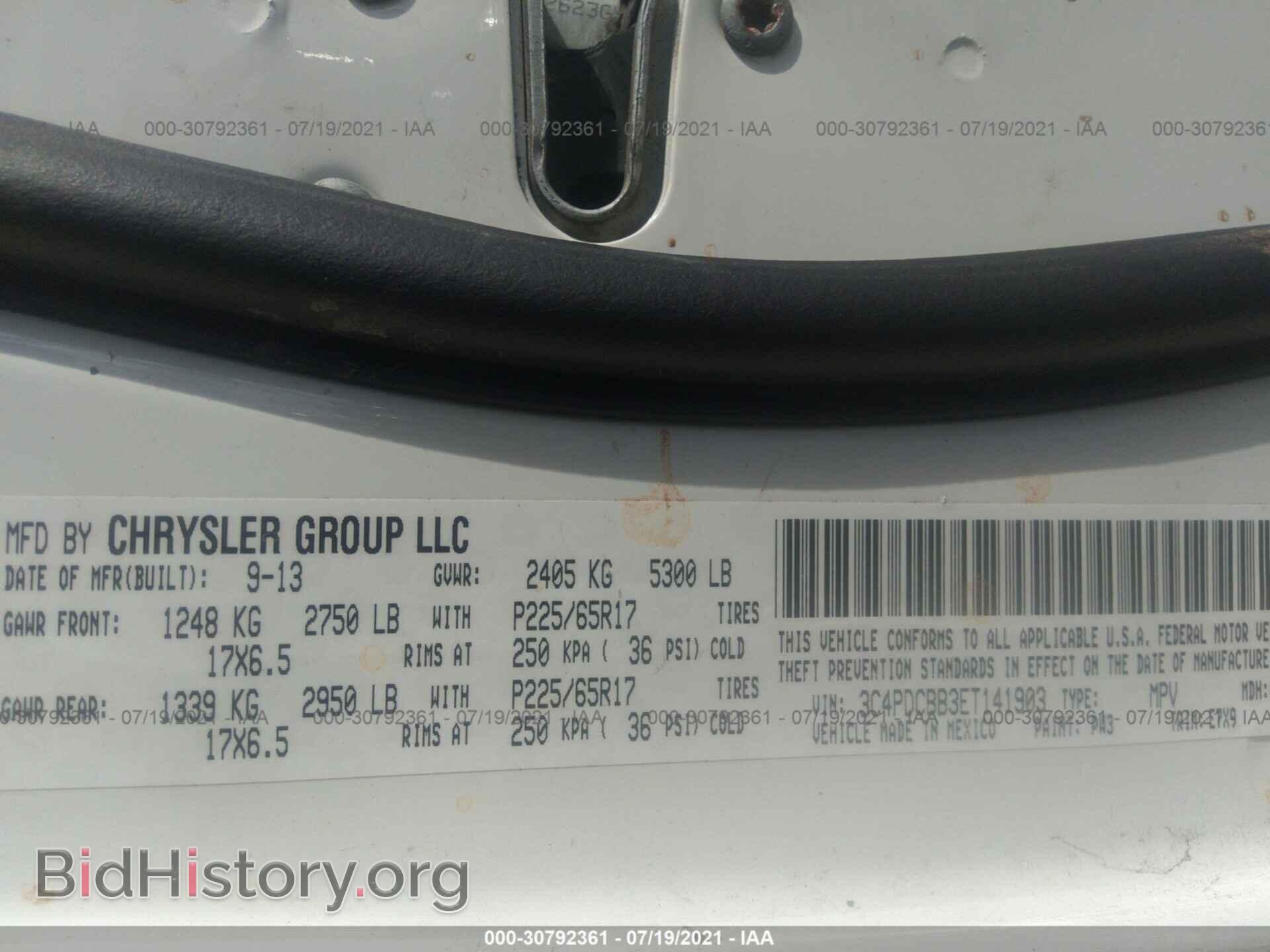 2014 DODGE JOURNEY - VIN: 3C4PDCBB3ET141903 - Photo 9
