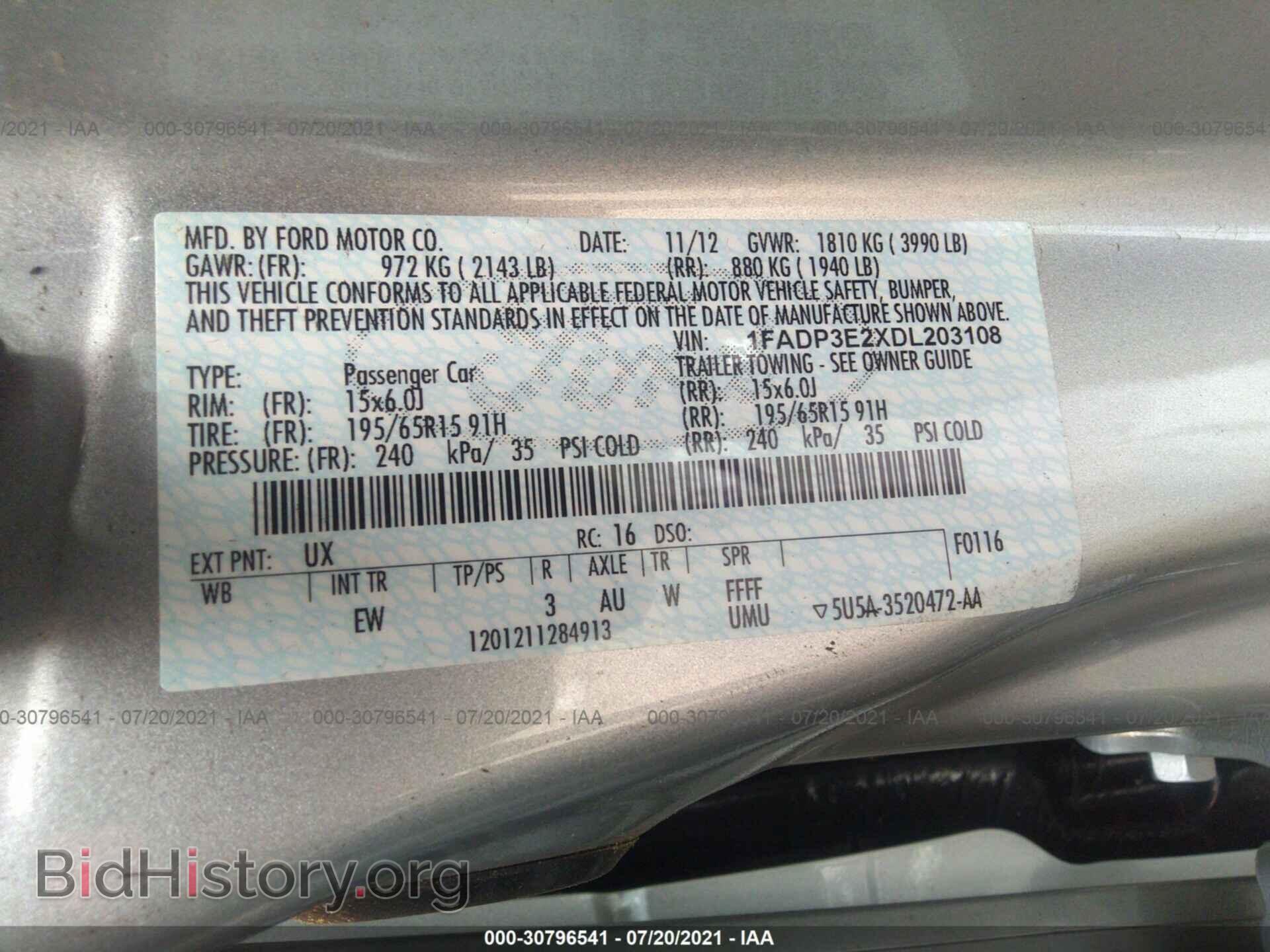 2013 FORD FOCUS - VIN: 1FADP3E2XDL203108 - Фото 9