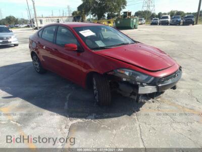 2015 Dodge DART SXT, красный — VIN 1C3CDFBB4FD111482, IAAI