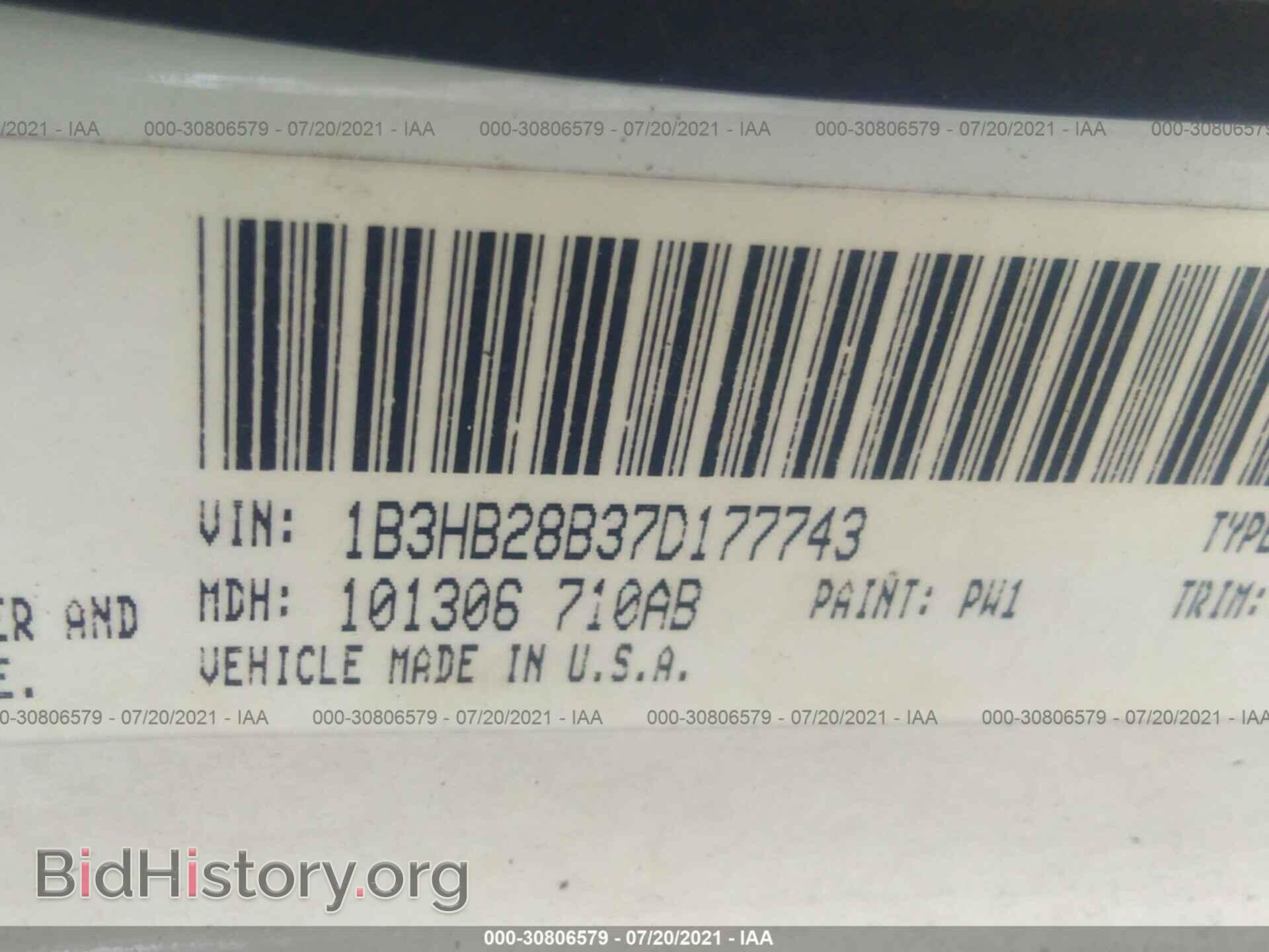 2007 DODGE CALIBER - VIN: 1B3HB28B37D177743 - Photo 9