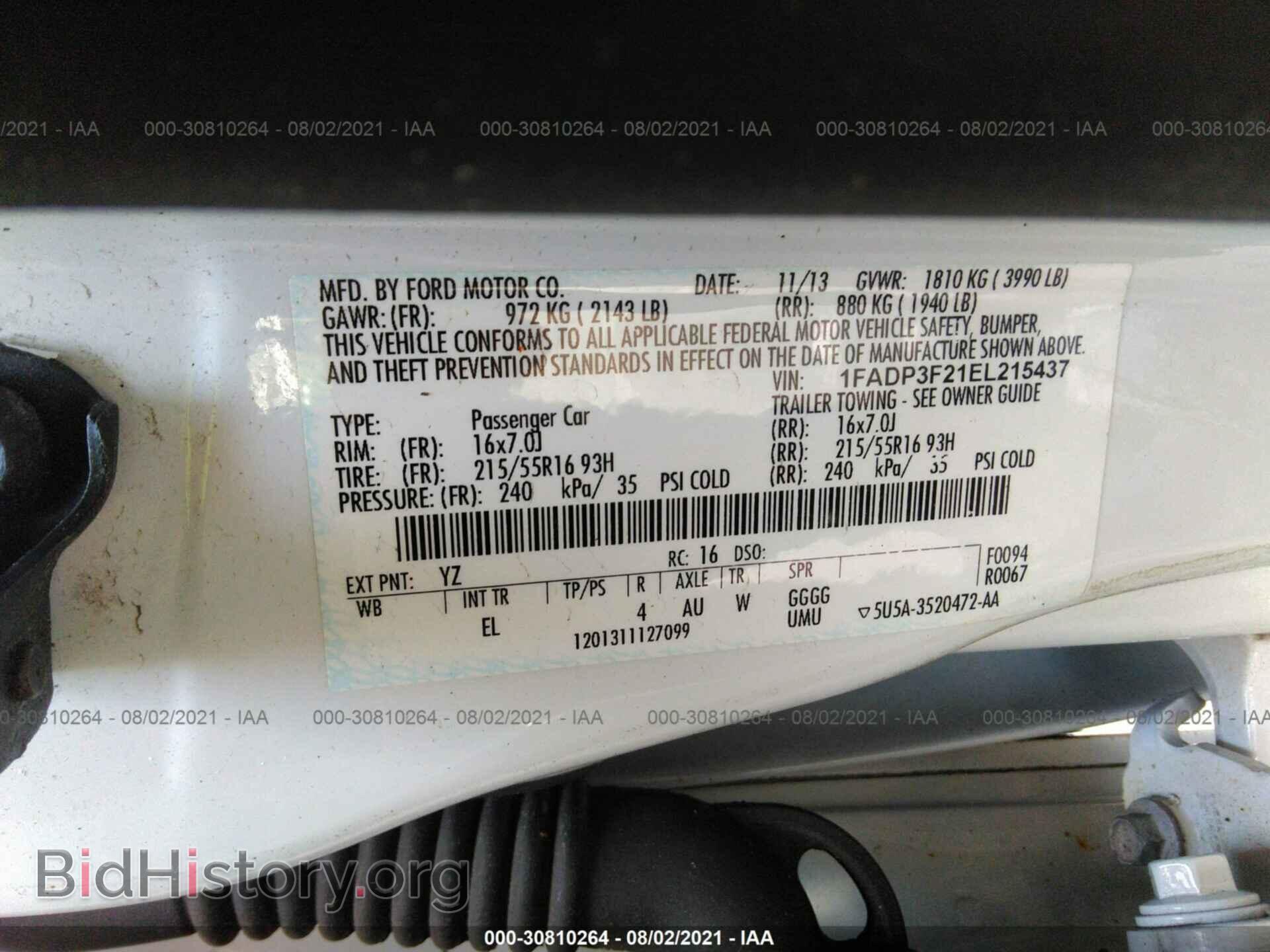 2014 FORD FOCUS - VIN: 1FADP3F21EL215437 - Photo 9