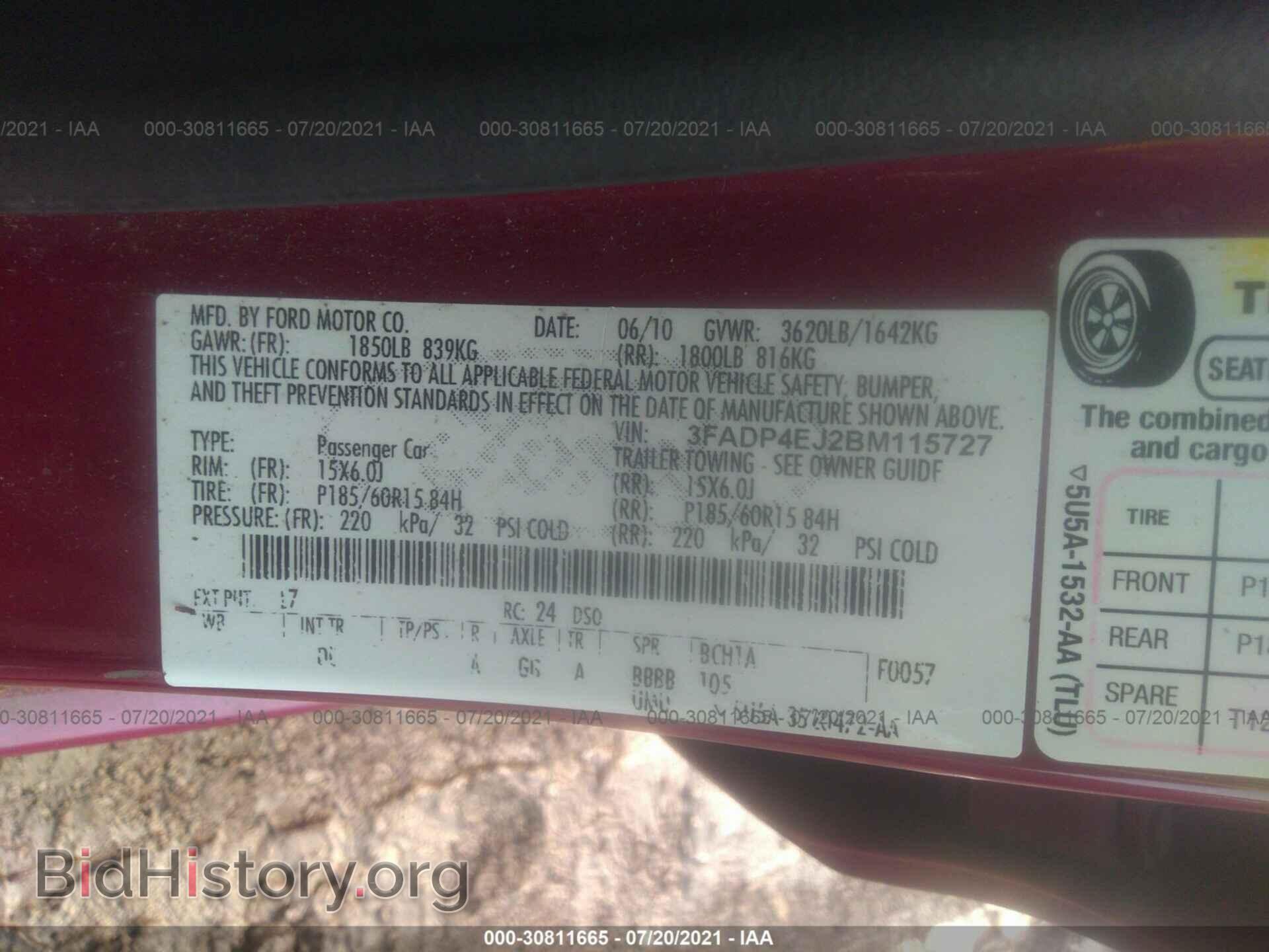 2011 FORD FIESTA - VIN: 3FADP4EJ2BM115727 - Фото 9