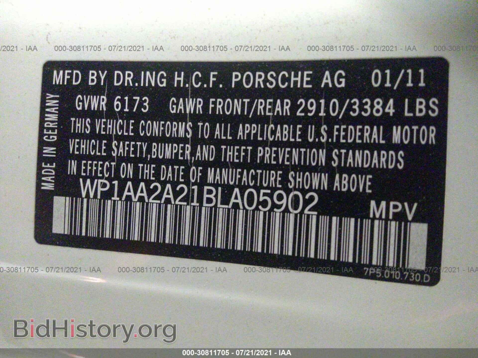 2011 PORSCHE CAYENNE - VIN: WP1AA2A21BLA05902 - Photo 9