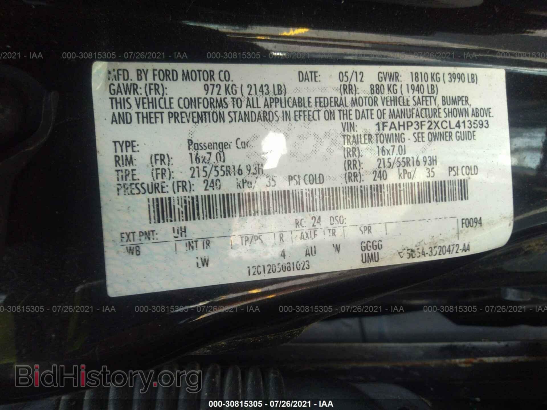 2012 FORD FOCUS - VIN: 1FAHP3F2XCL413593 - Photo 9