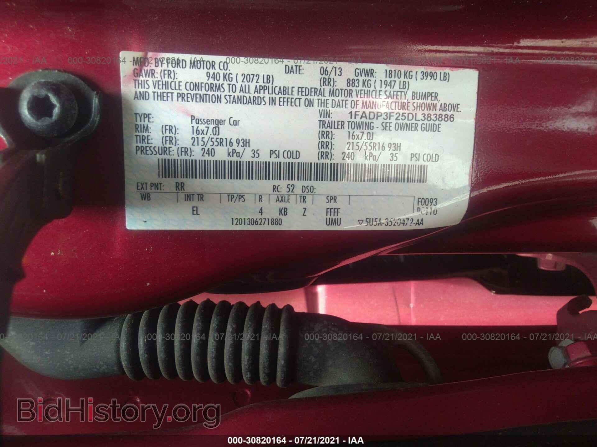 2013 FORD FOCUS - VIN: 1FADP3F25DL383886 - Фото 9