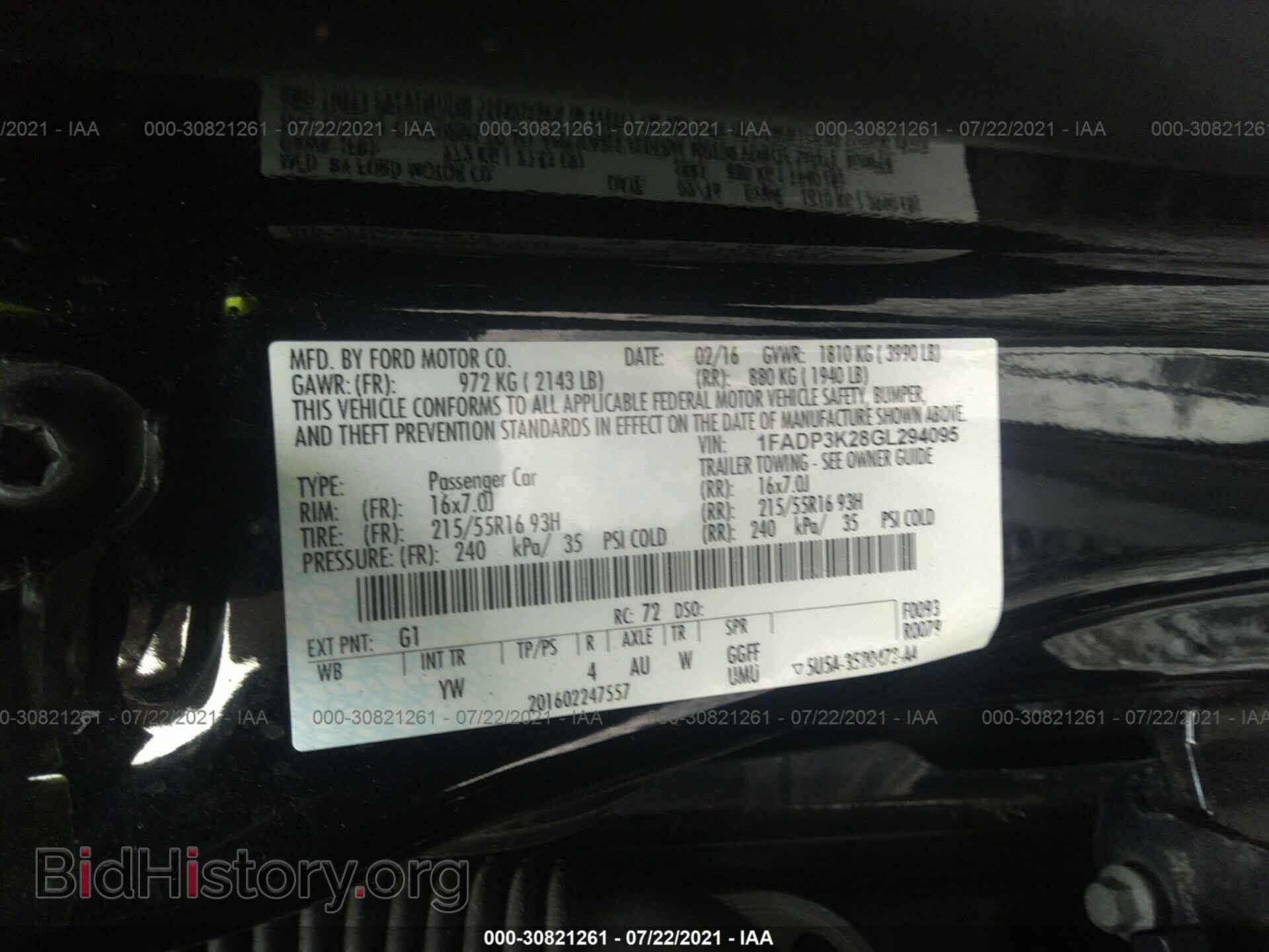 2016 FORD FOCUS - VIN: 1FADP3K28GL294095 - Photo 9