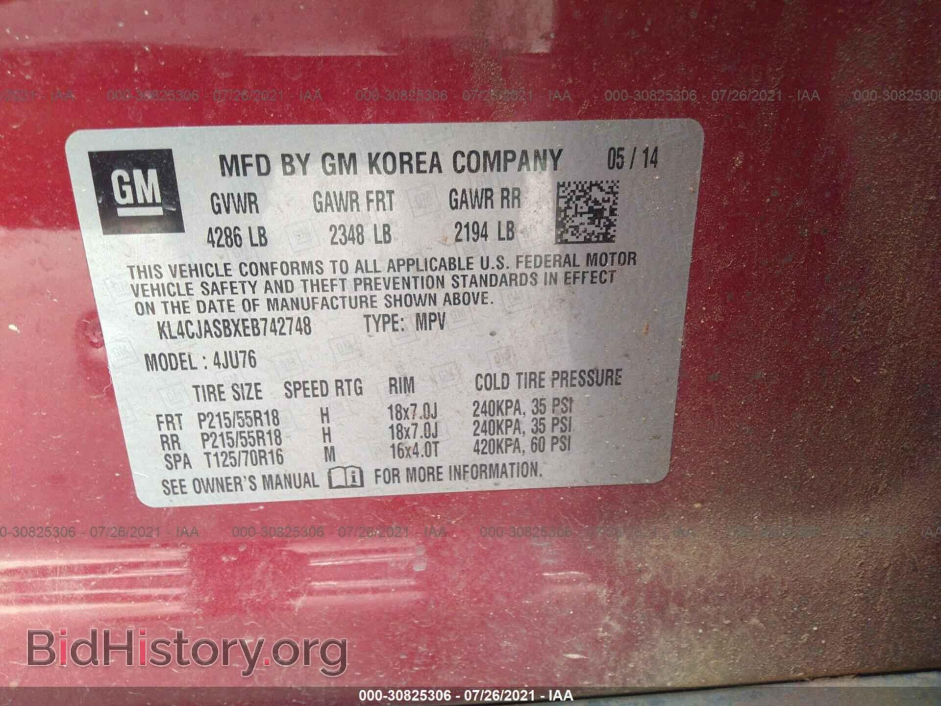 2014 BUICK ENCORE - VIN: KL4CJASBXEB742748 - Photo 9