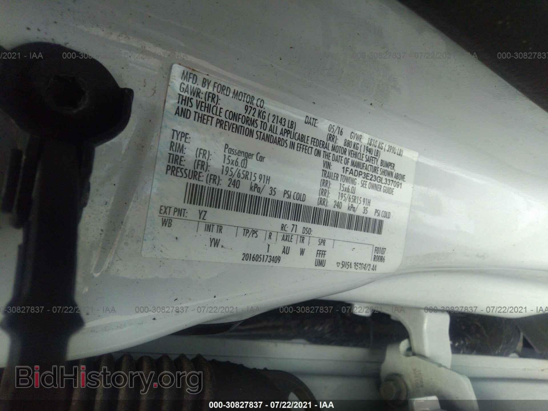2016 FORD FOCUS - VIN: 1FADP3E23GL337091 - Photo 9