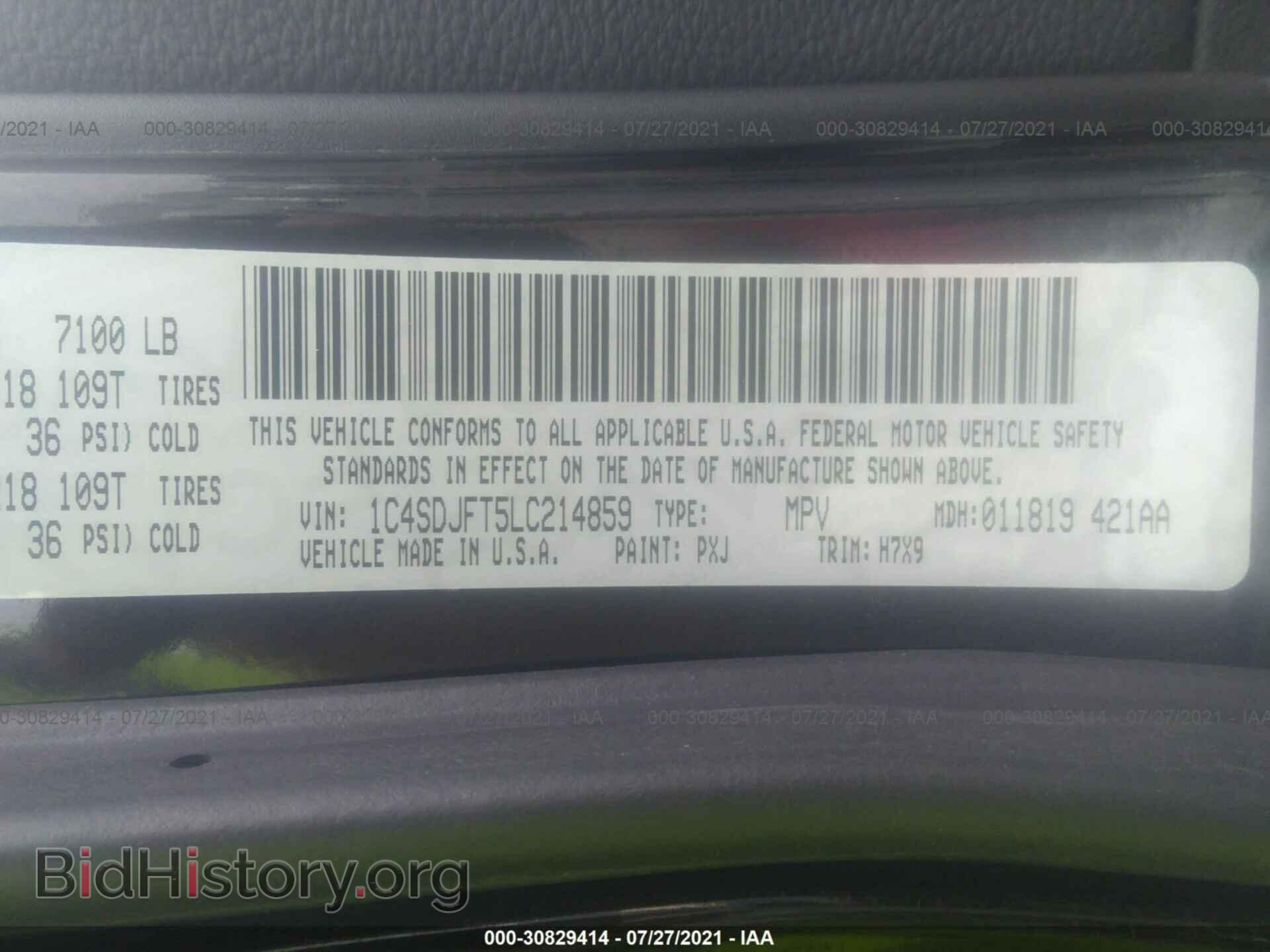 2020 DODGE DURANGO - VIN: 1C4SDJFT5LC214859 - Photo 9