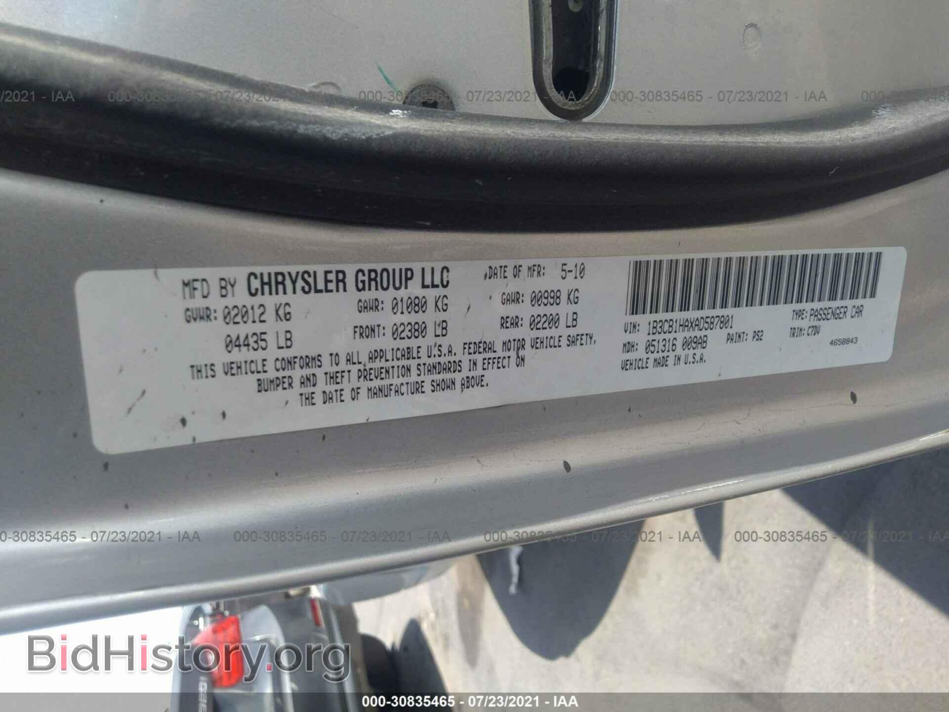2010 DODGE CALIBER - VIN: 1B3CB1HAXAD587801 - Photo 9