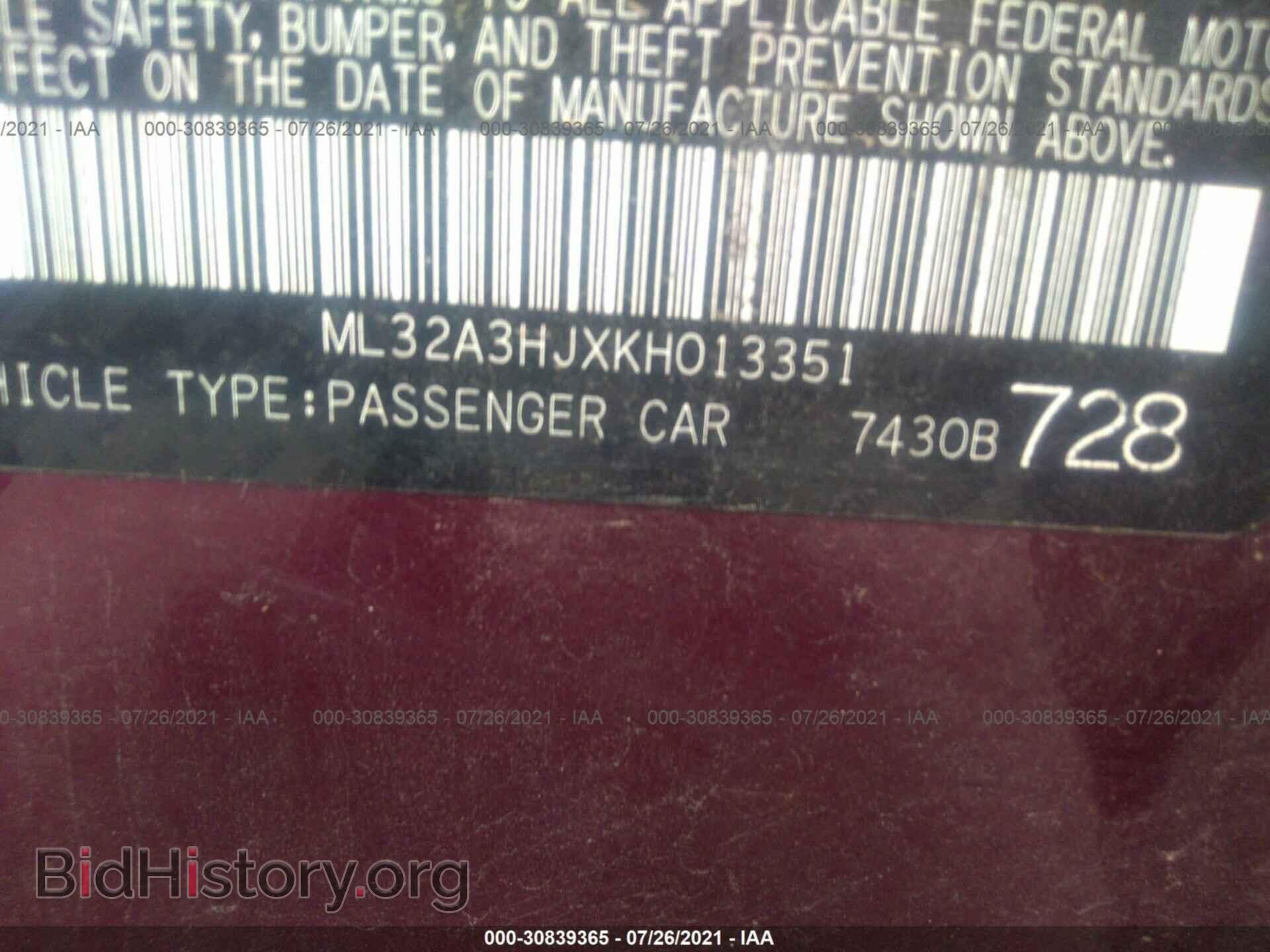 2019 MITSUBISHI MIRAGE - VIN: ML32A3HJXKH013351 - Фото 9