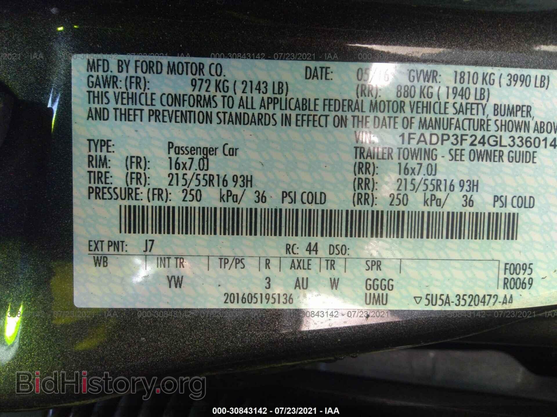 2016 FORD FOCUS - VIN: 1FADP3F24GL336014 - Photo 9