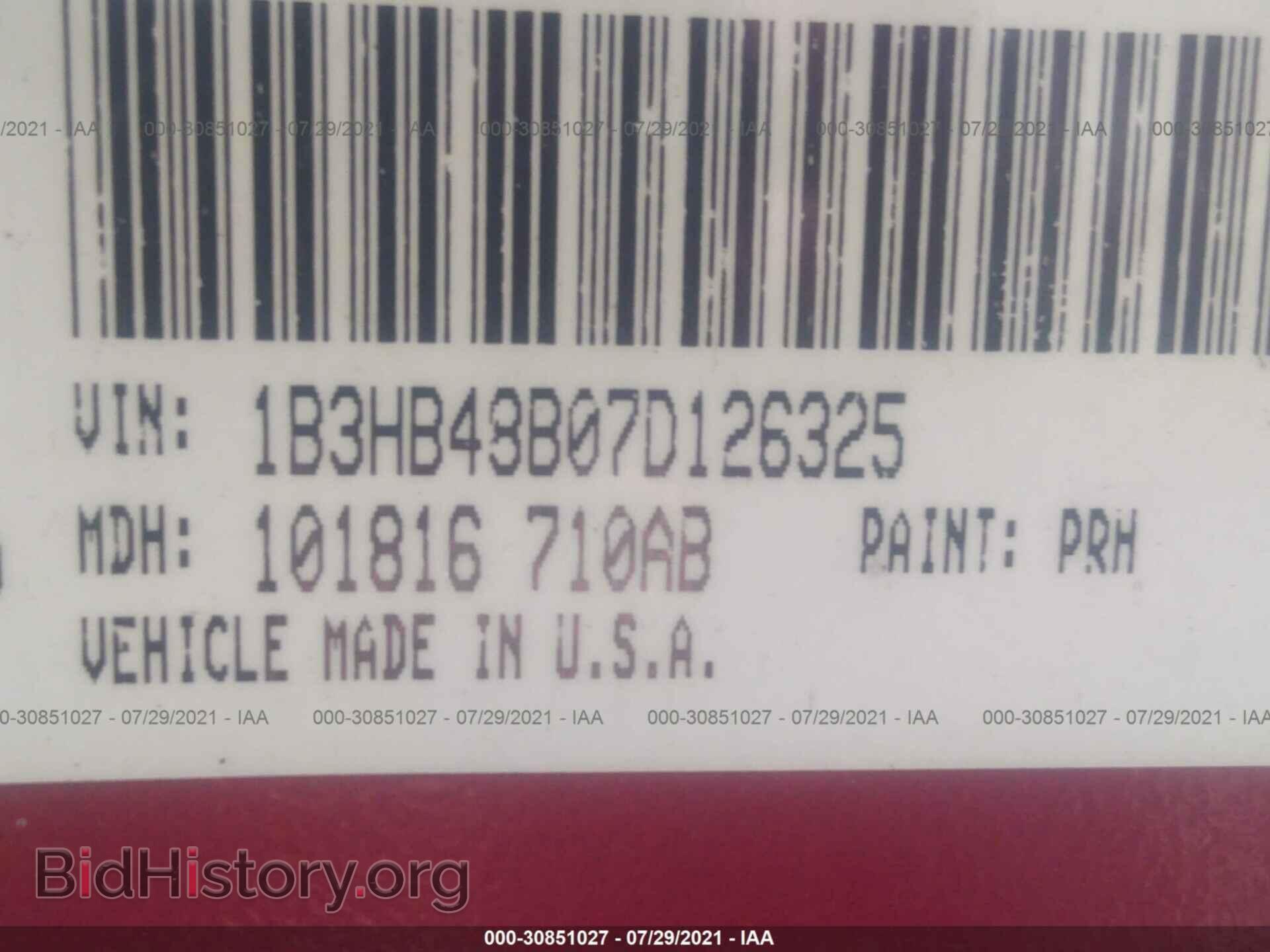 2007 DODGE CALIBER - VIN: 1B3HB48B07D126325 - Фото 9
