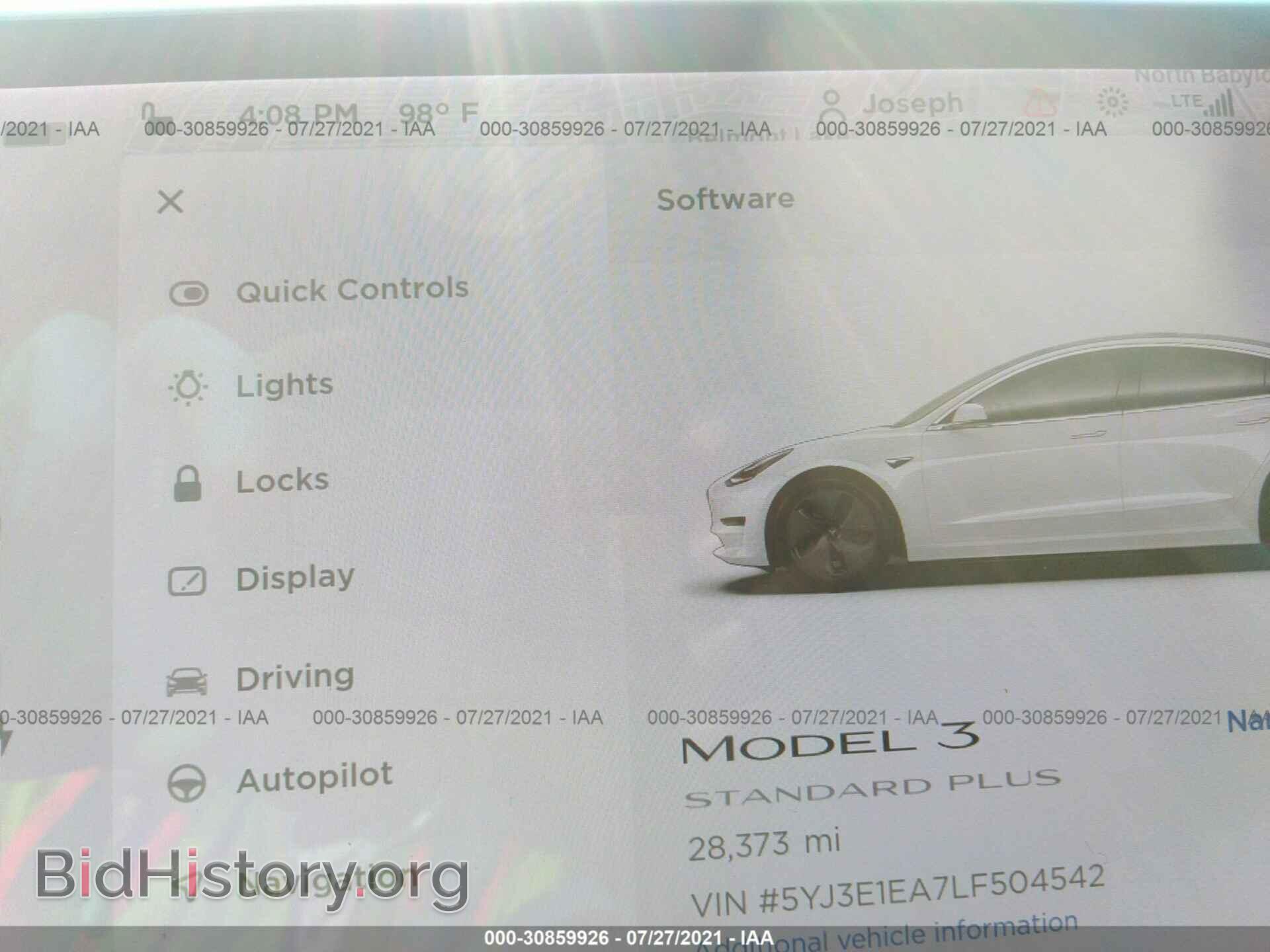 2020 TESLA MODEL 3 - VIN: 5YJ3E1EA7LF504542 - Фото 7