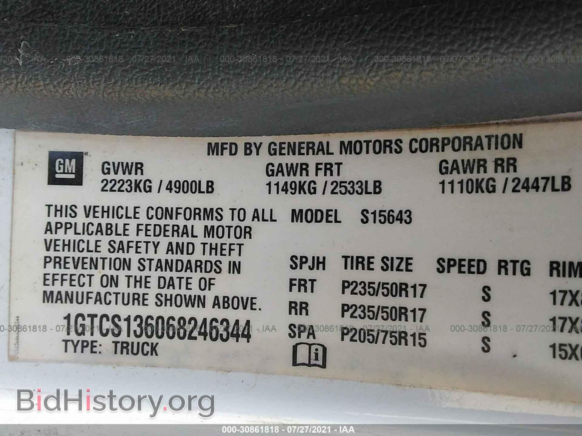 2006 GMC CANYON - VIN: 1GTCS136068246344 - Photo 9