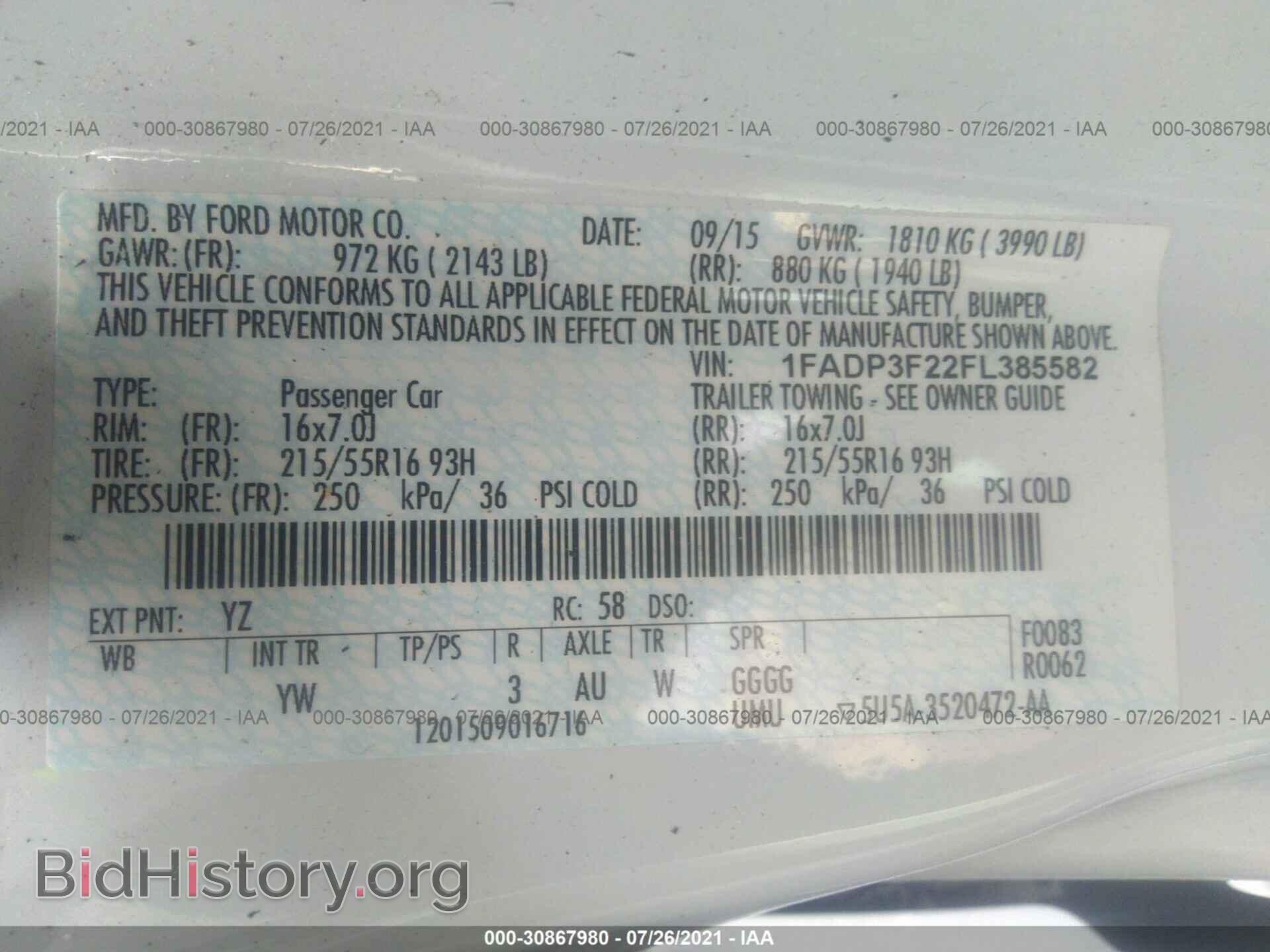 2015 FORD FOCUS - VIN: 1FADP3F22FL385582 - Photo 9