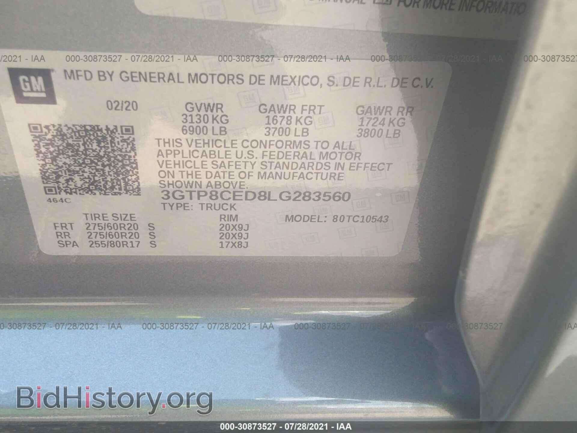 2020 GMC SIERRA 1500 - VIN: 3GTP8CED8LG283560 - Фото 9
