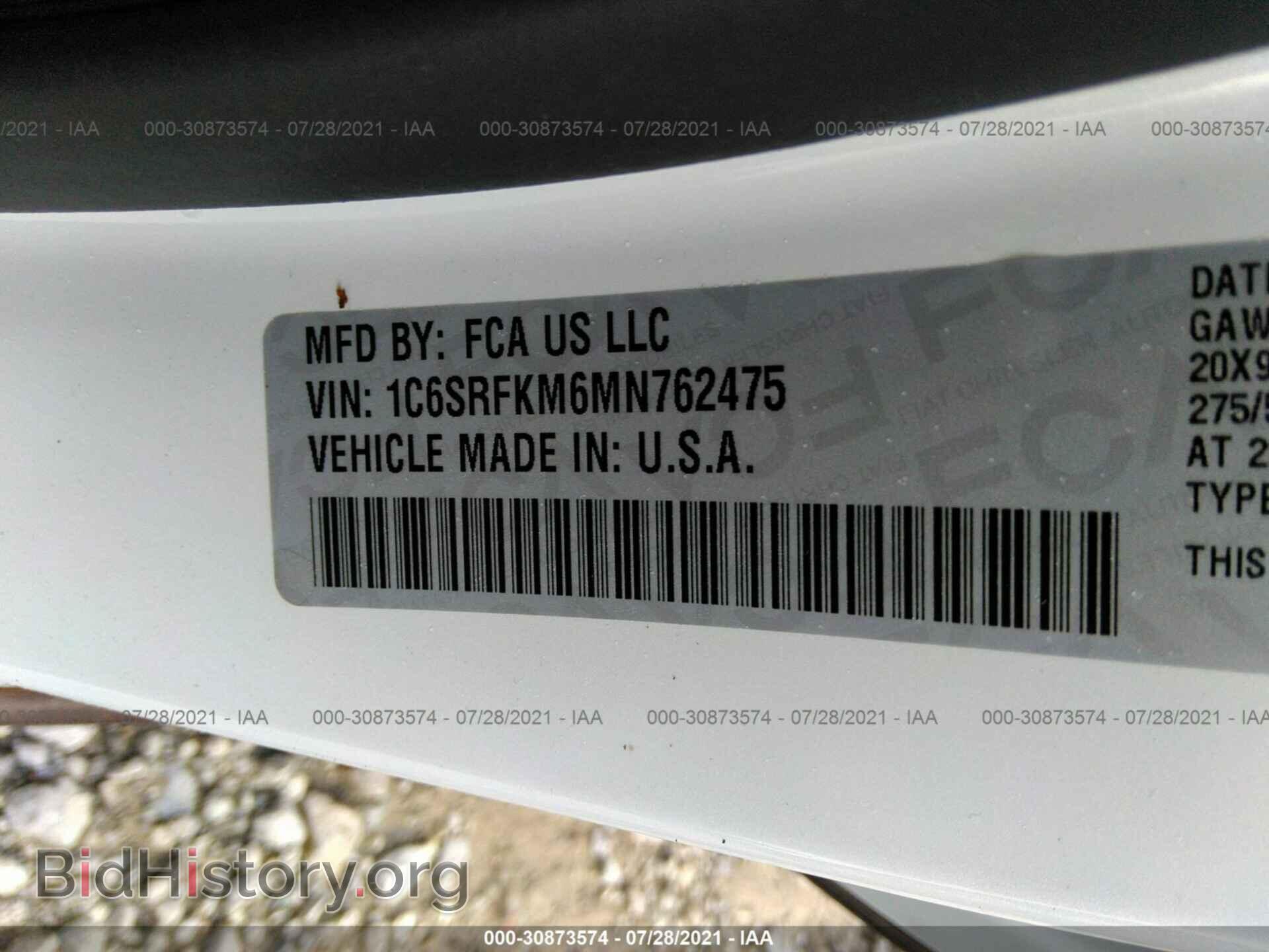 2021 RAM 1500 - VIN: 1C6SRFKM6MN762475 - Photo 9