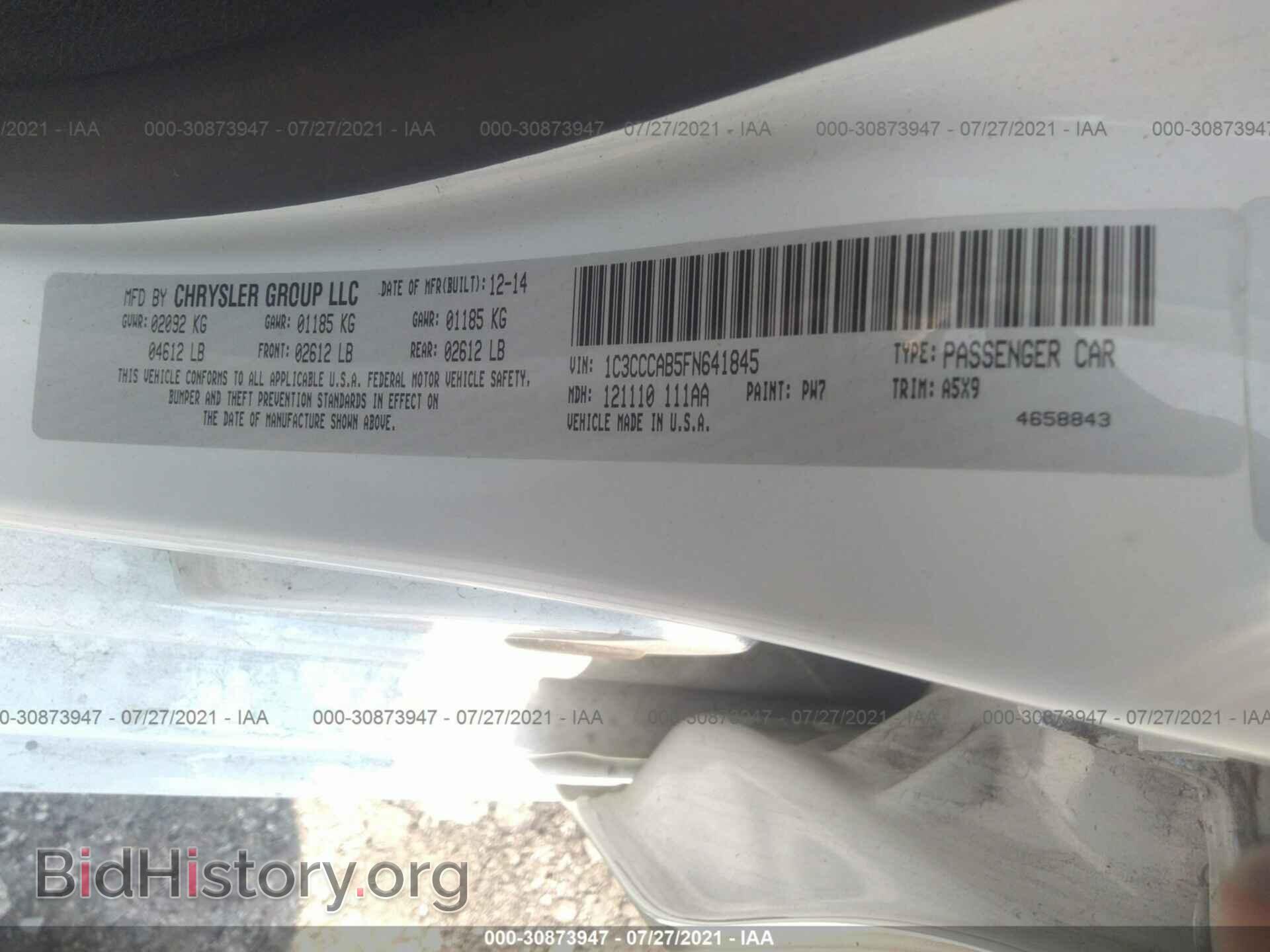 2015 CHRYSLER 200 - VIN: 1C3CCCAB5FN641845 - Photo 9