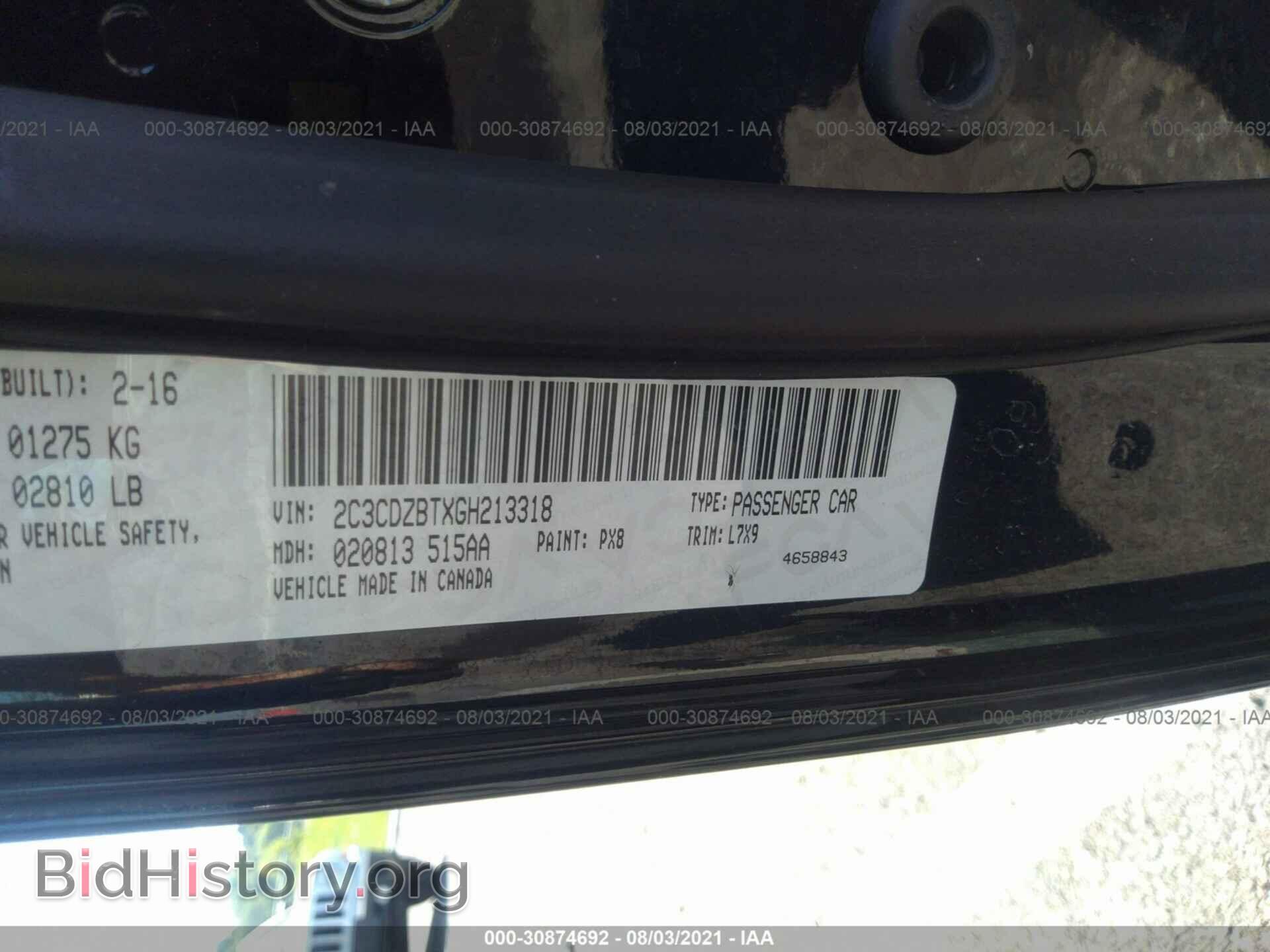 2016 DODGE CHALLENGER - VIN: 2C3CDZBTXGH213318 - Photo 9