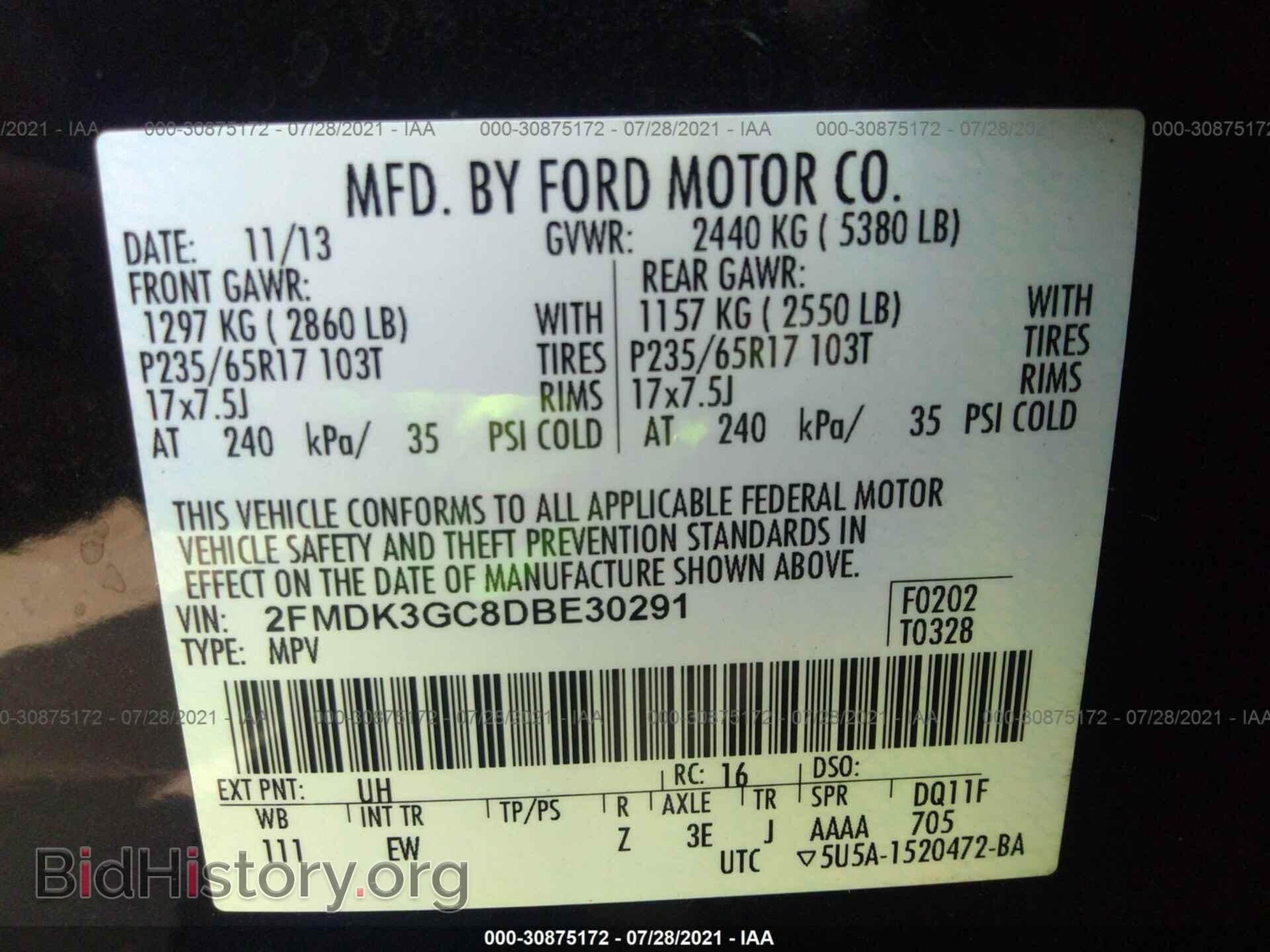 2013 FORD EDGE - VIN: 2FMDK3GC8DBE30291 - Photo 9