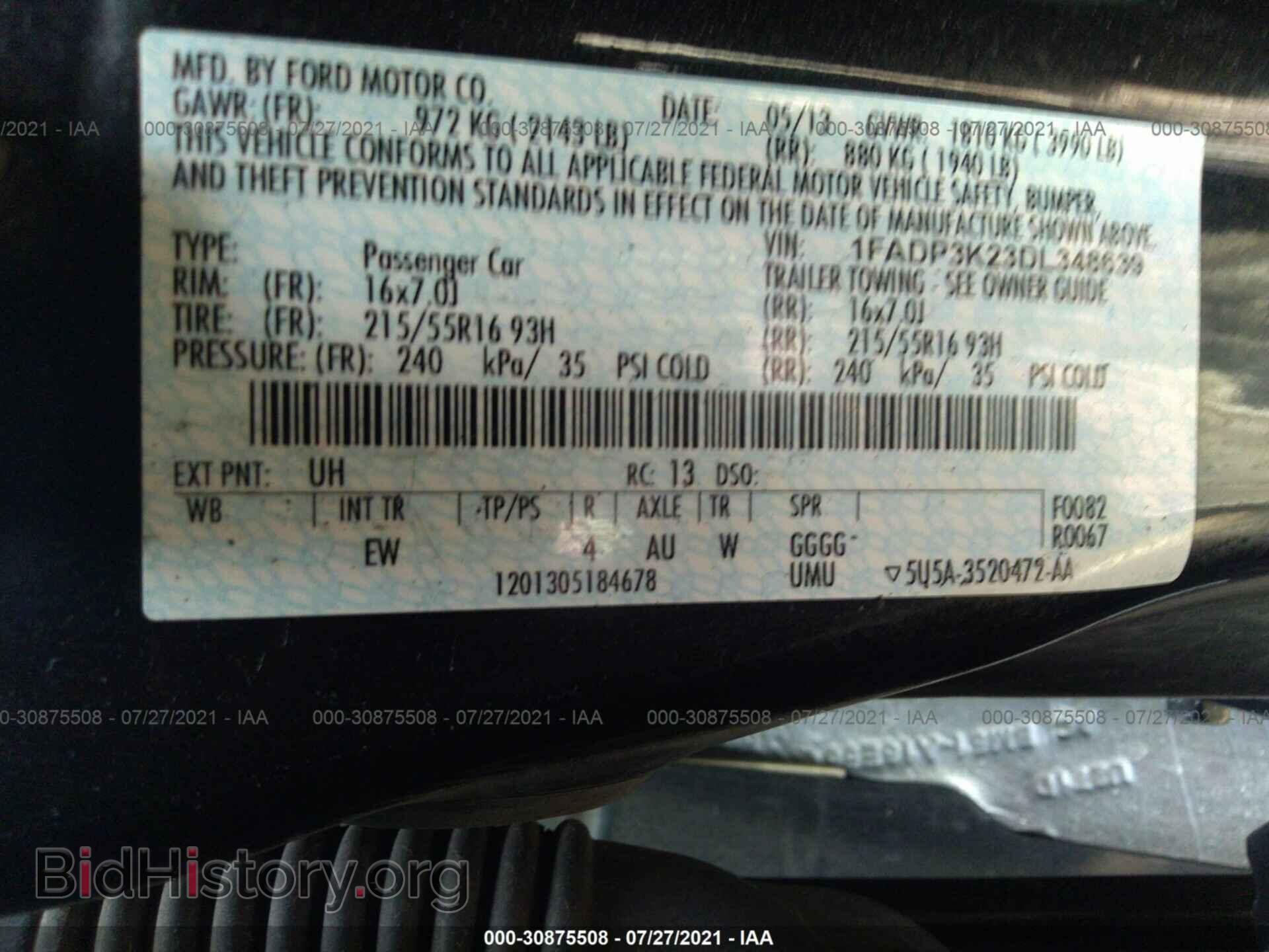 2013 FORD FOCUS - VIN: 1FADP3K23DL348639 - Photo 9