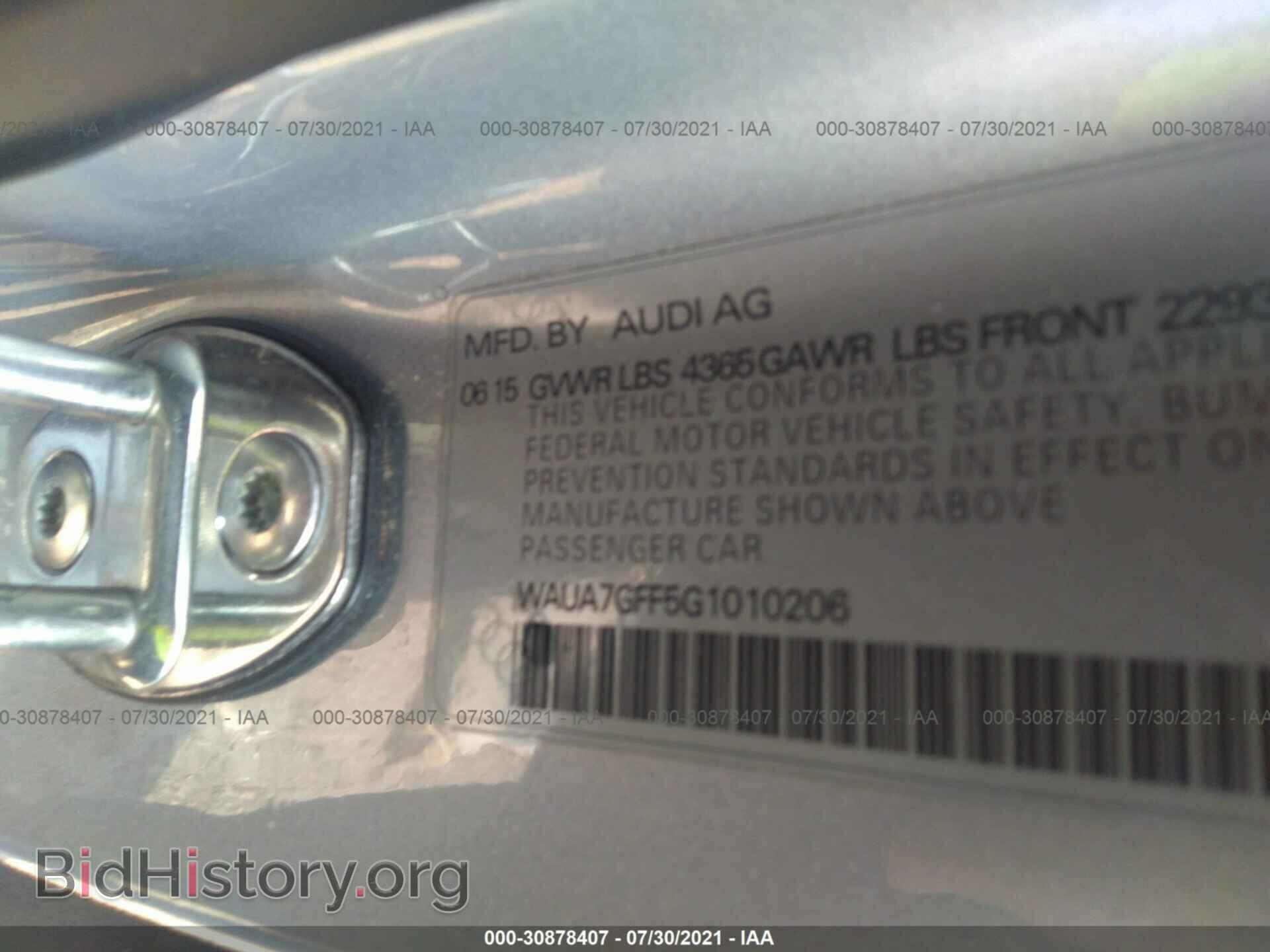 2016 AUDI A3 - VIN: WAUA7GFF5G1010206 - Фото 9