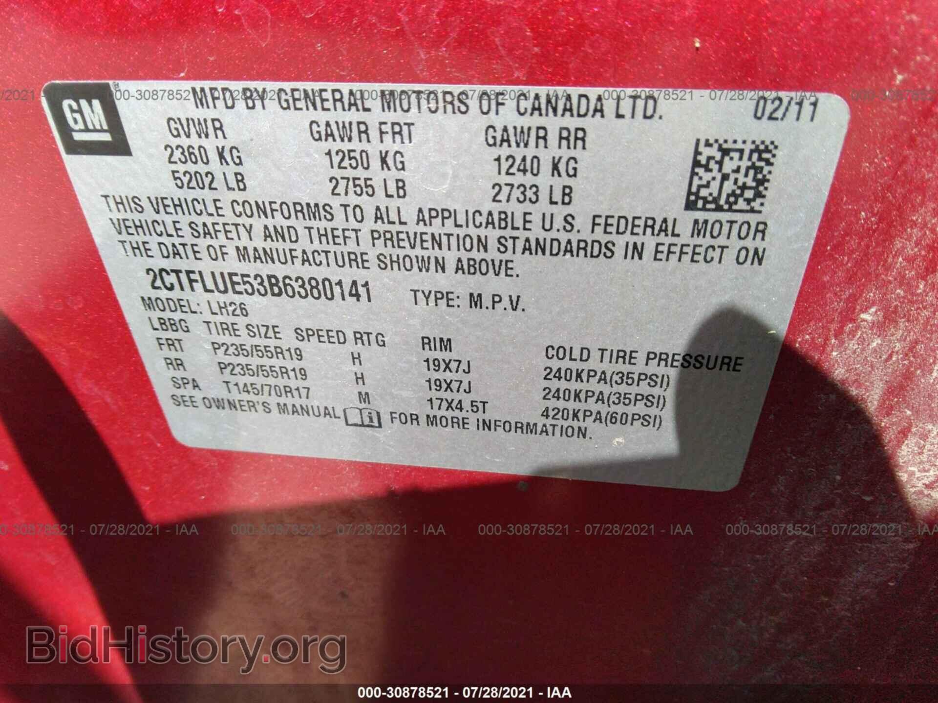 2011 GMC TERRAIN - VIN: 2CTFLUE53B6380141 - Photo 9