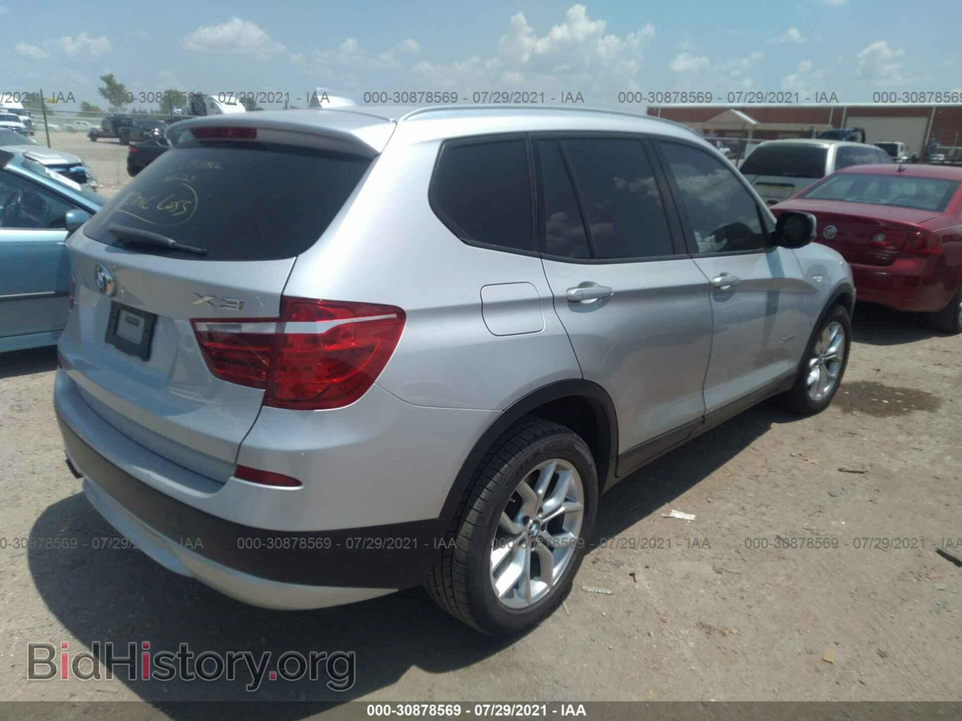 2012 BMW X3 - VIN: 5UXWX7C51CL975582 - Фото 4