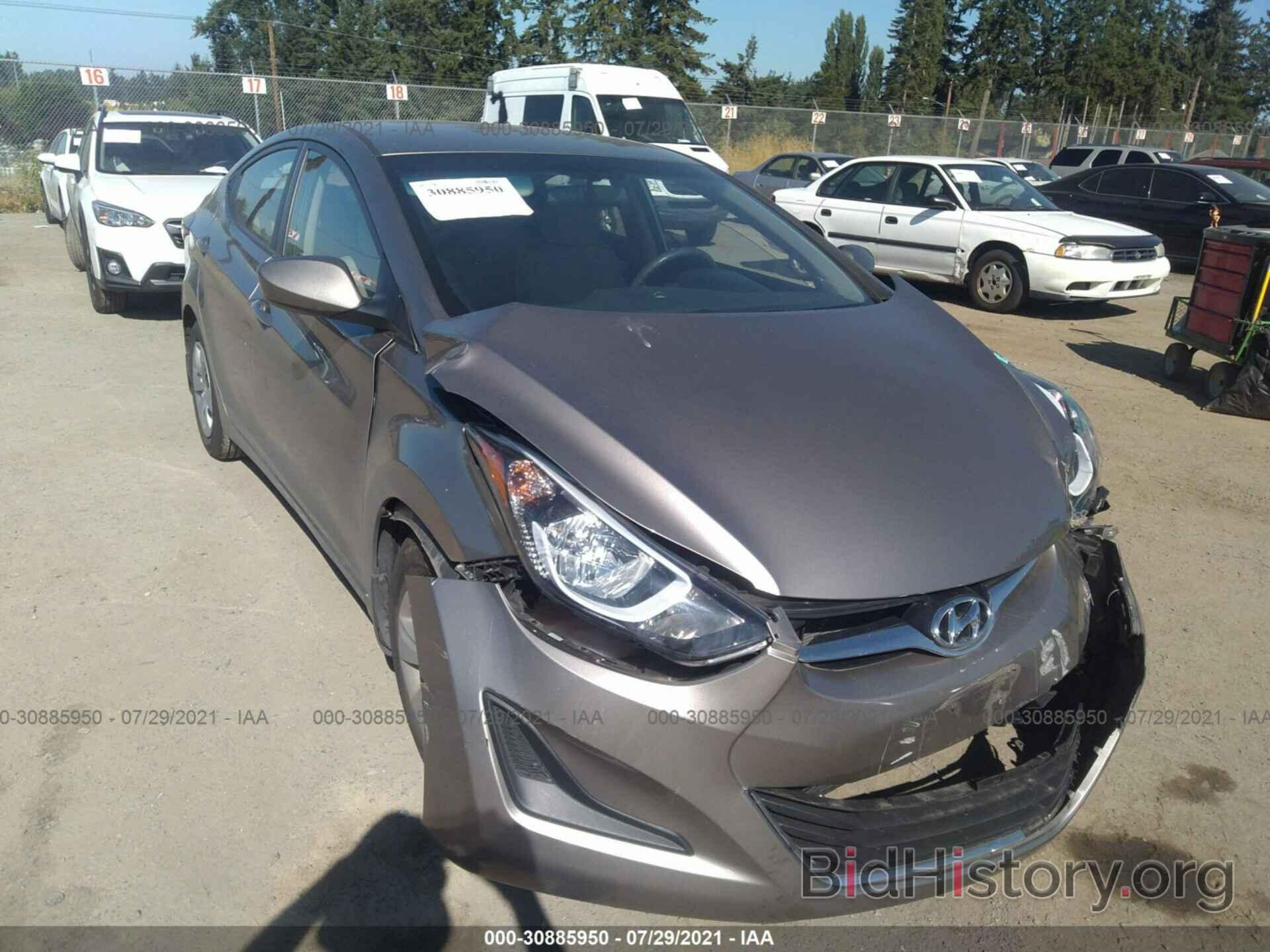 Photo 5NPDH4AE7GH667186 - HYUNDAI ELANTRA 2016