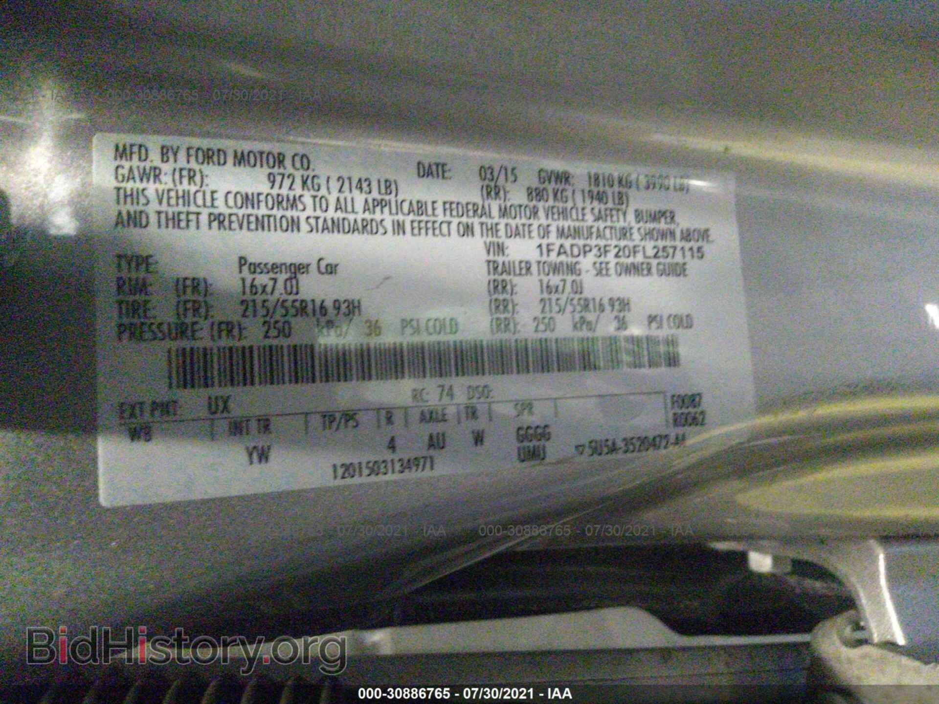 2015 FORD FOCUS - VIN: 1FADP3F20FL257115 - Фото 9