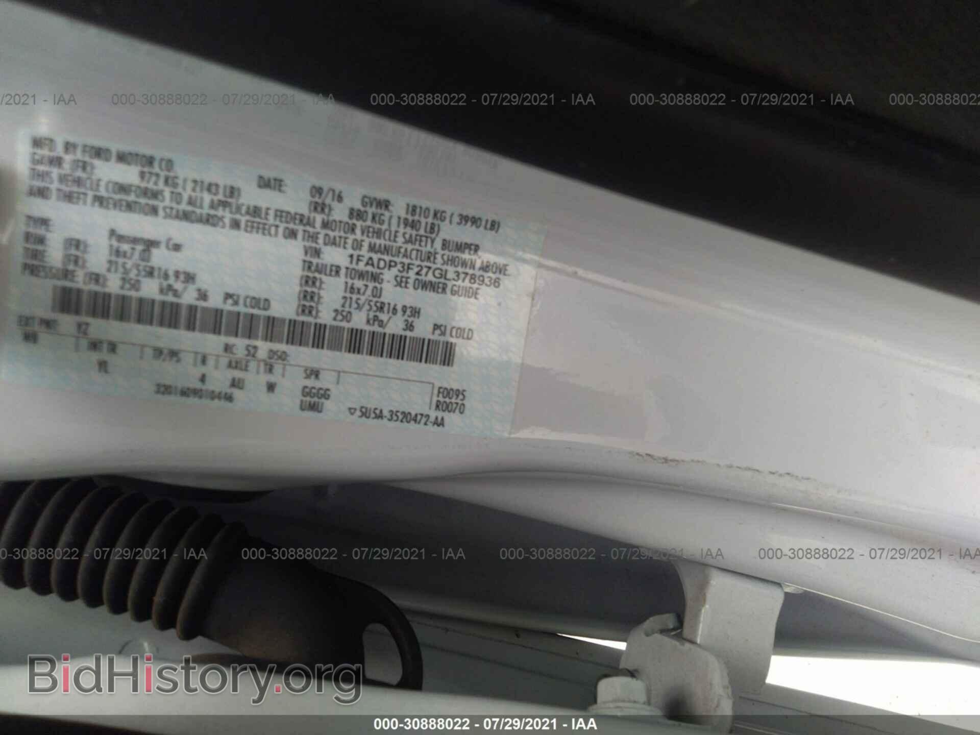 2016 FORD FOCUS - VIN: 1FADP3F27GL378936 - Photo 9